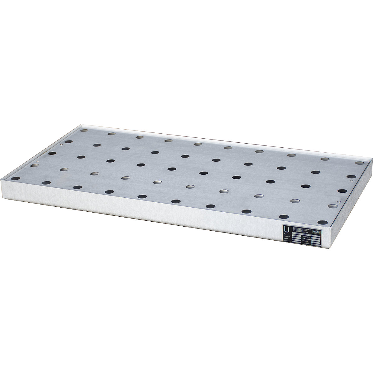 Vasca per taniche – eurokraft pro, in acciaio inox, capacità 15 l, con lamiera forata in acciaio inox-0