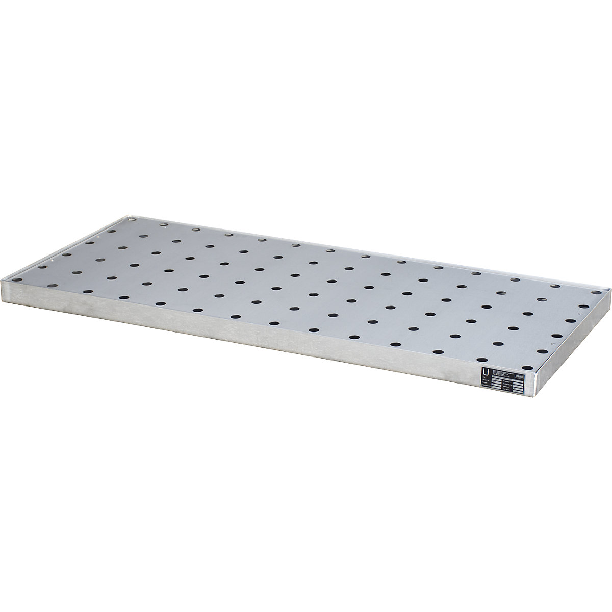 Vasca per taniche – eurokraft pro, in acciaio inox, capacità 28 l, con lamiera forata in acciaio inox-0