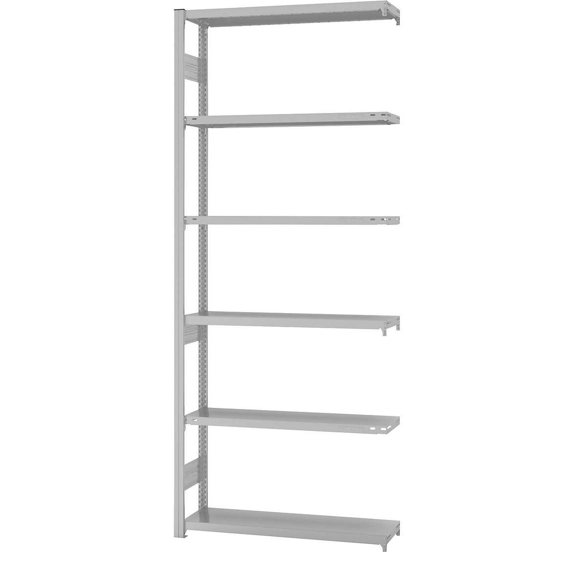 Scaffale a innesto, struttura medio-pesante – eurokraft pro, a doppio lato, alt. x largh. x prof. 2500 x 1000 x 300 mm, grigio, scaffale aggiuntivo-57