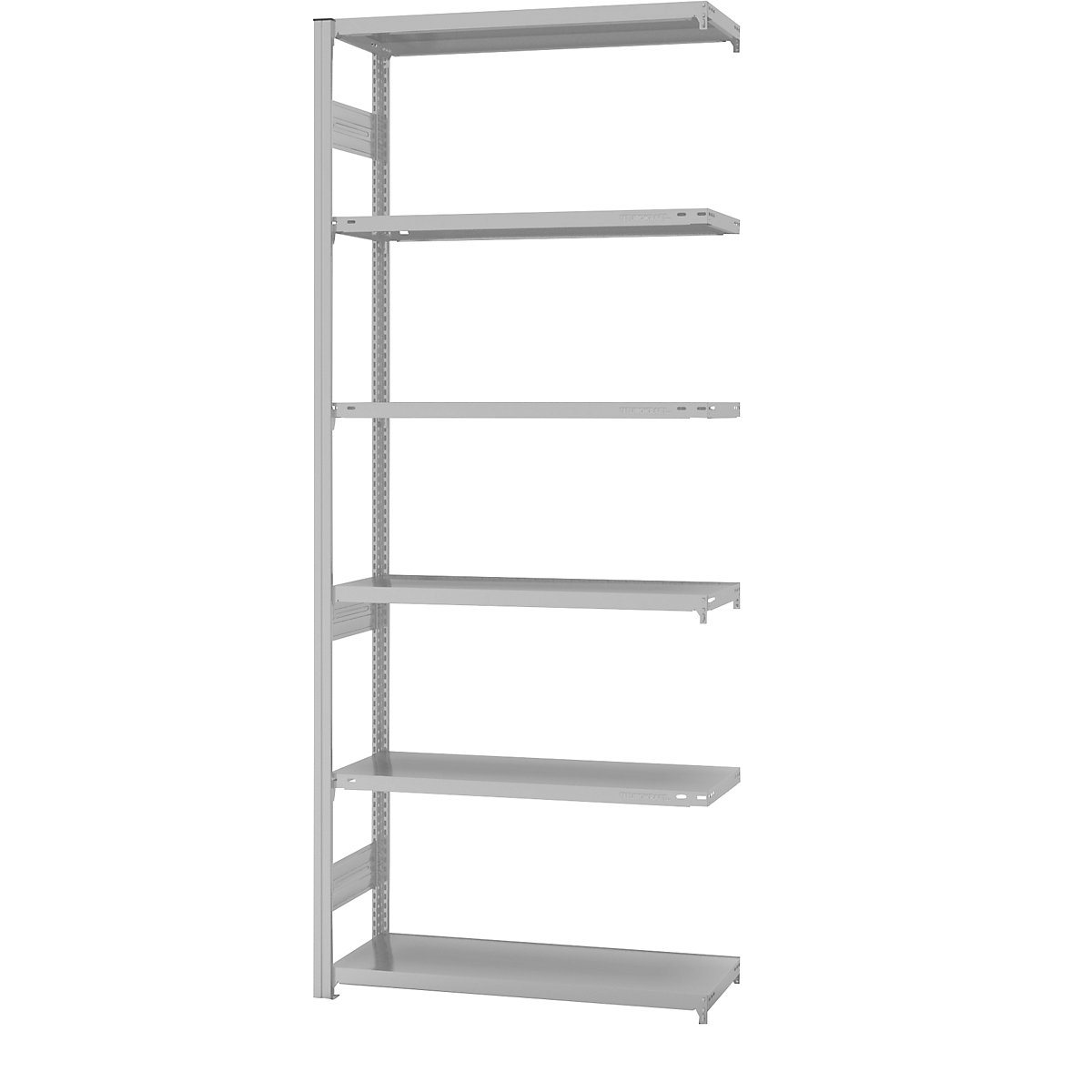 Scaffale a innesto, struttura medio-pesante – eurokraft pro, a doppio lato, alt. x largh. x prof. 2500 x 1000 x 400 mm, grigio, scaffale aggiuntivo-18