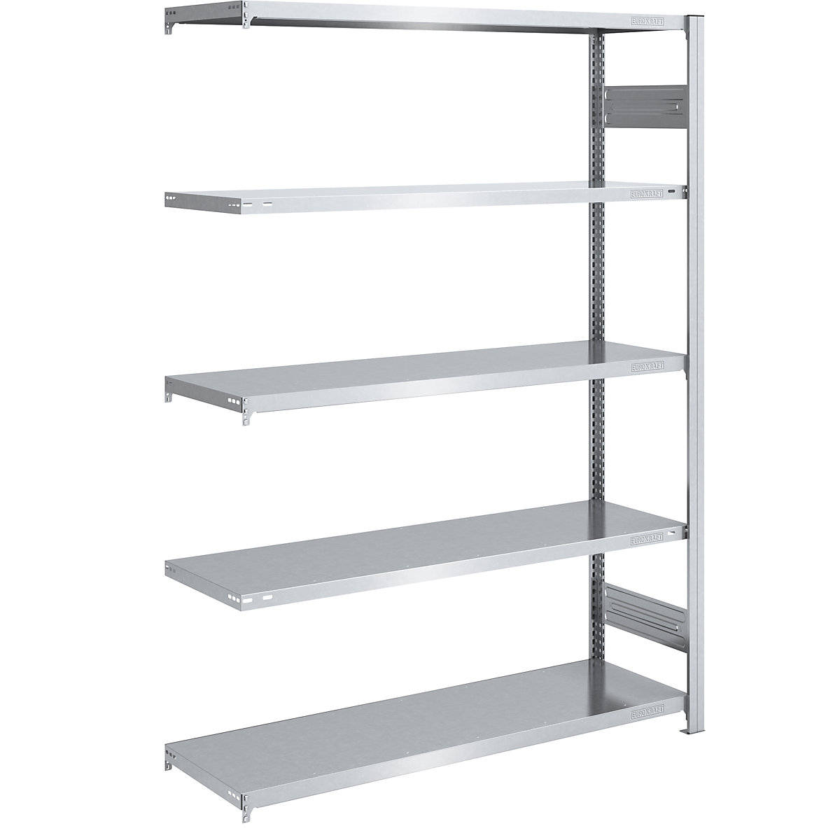 Scaffale a innesto, struttura medio-pesante – eurokraft pro, a doppio lato, alt. x largh. x prof. 2000 x 1300 x 500 mm, zincato, scaffale aggiuntivo-68