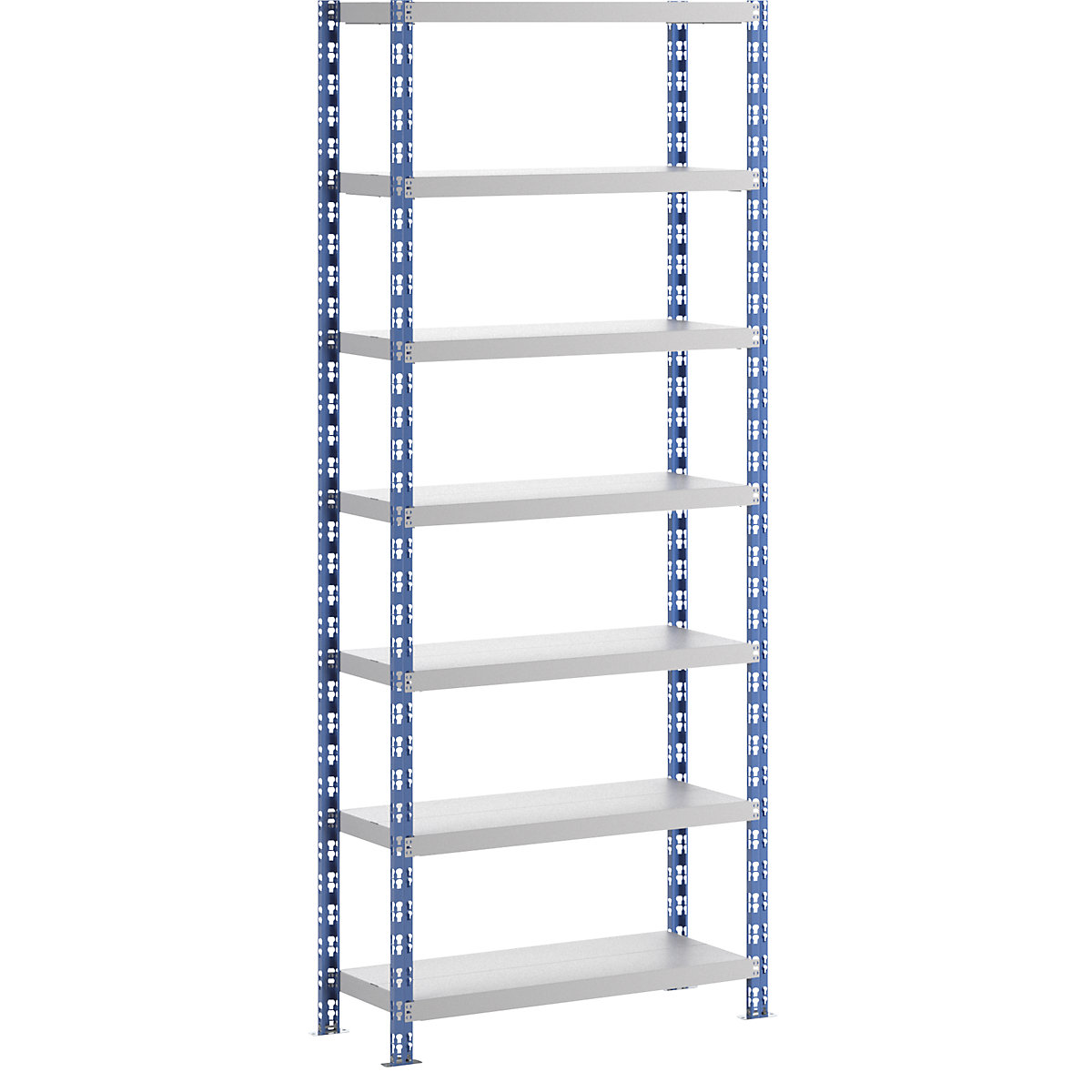 Scaffale a innesto universale, stabile – eurokraft basic, ripiani in lamiera d'acciaio, alt. x largh. x prof. 2522 x 1050 x 400 mm, scaffale portante-30