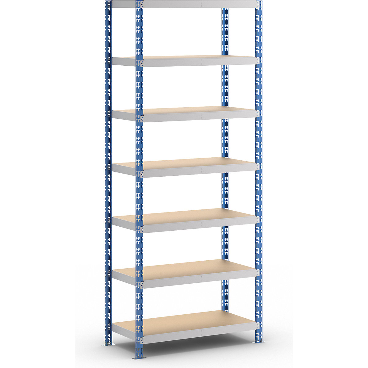 Scaffale a innesto universale, stabile – eurokraft basic, ripiani in truciolato, alt. x largh. x prof. 2522 x 1050 x 500 mm, scaffale portante-12