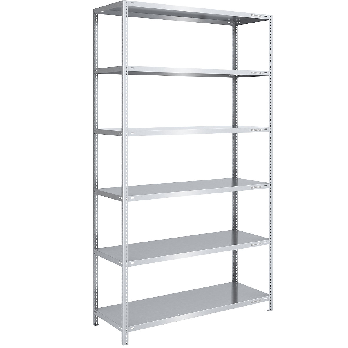 Scaffale a vite per magazzino RAL 7035, carichi medio-pesanti – eurokraft pro