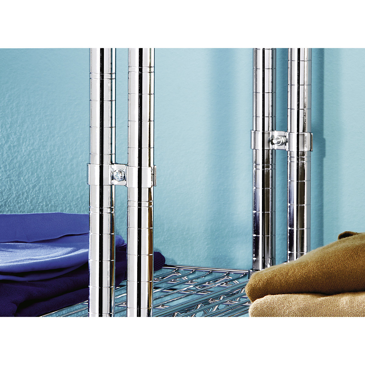 Scaffale grigliato in filo d'acciaio, cromato (Foto prodotto 7)-6