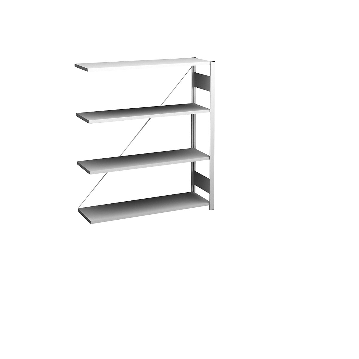Scaffale ausiliare a innesto, grigio chiaro - hofe