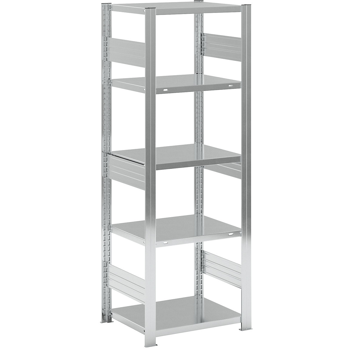 Scaffale a innesto per carichi pesanti – eurokraft pro, a doppio lato, alt. x largh. x prof. 2000 x 750 x 600 mm, zincato, scaffale portante-4