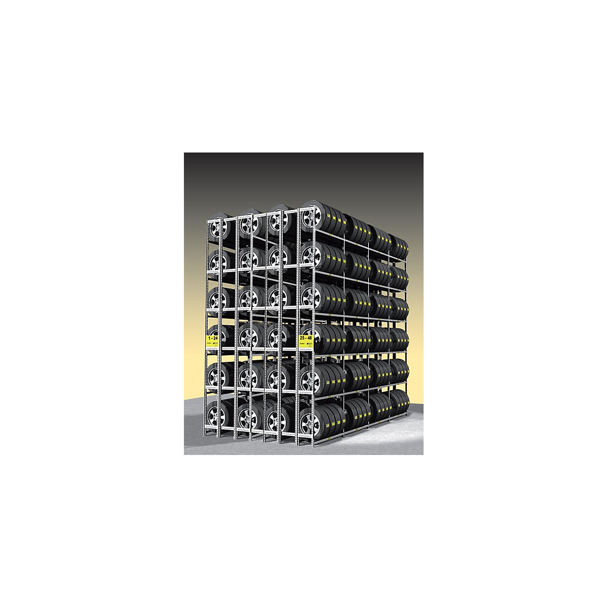 Scaffale per pneumatici, zincato (Foto prodotto 4)-3