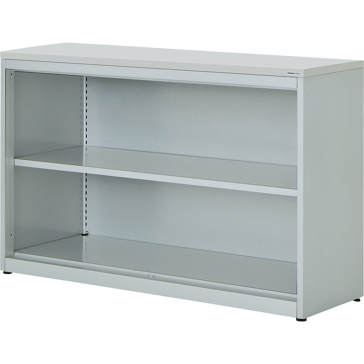 Scaffale combinato – mauser, alt. x largh. x prof. 830 x 1200 x 432 mm, pannello in plastica, 1 ripiano, grigio chiaro-1