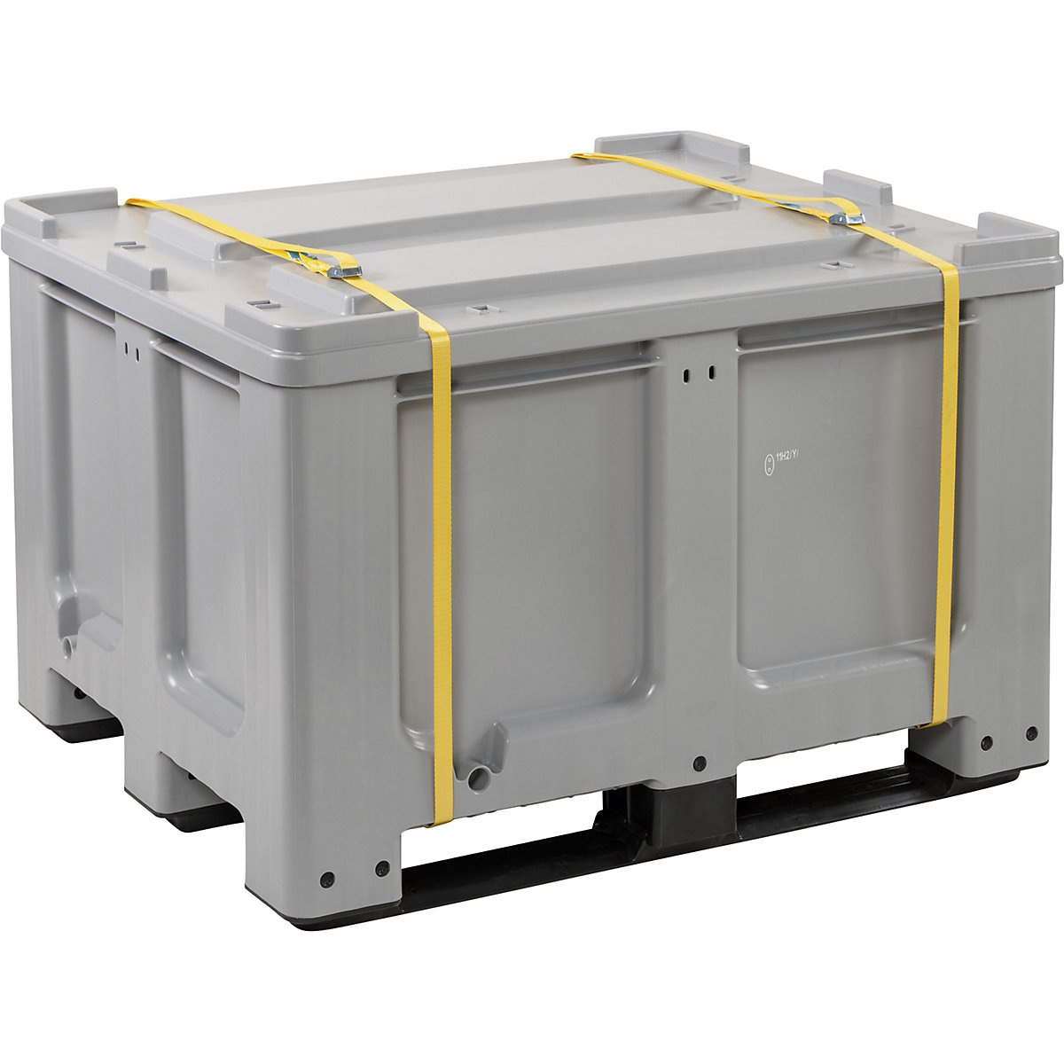 Recipiente de PE para almacenamiento y transporte de baterías – CEMO, modelo L, peso de relleno 400 kg, A x P x H 1200 x 1000 x 760 mm-0