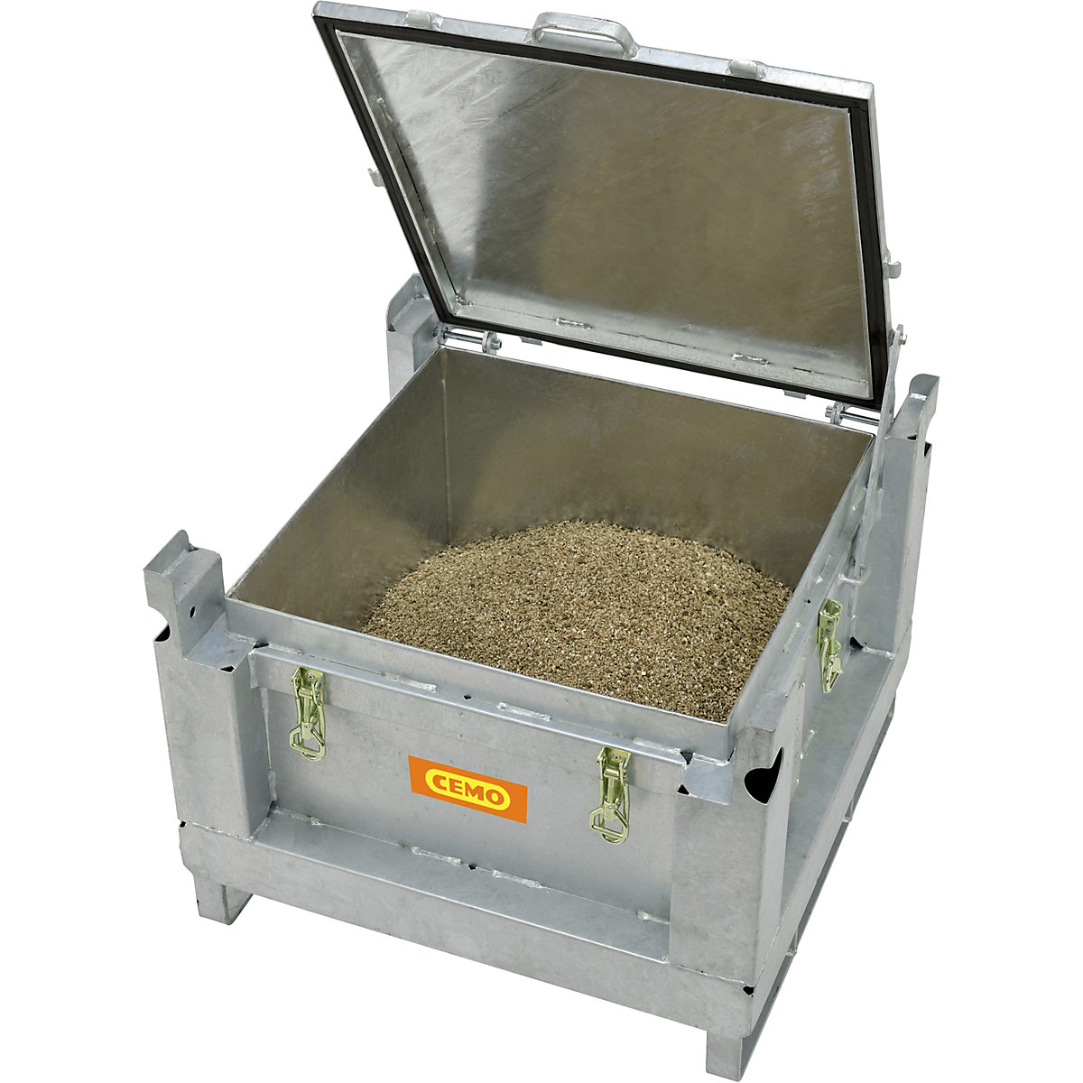 Recipiente de acero para recogida y transporte de baterías – CEMO (Imagen del producto 3)-2