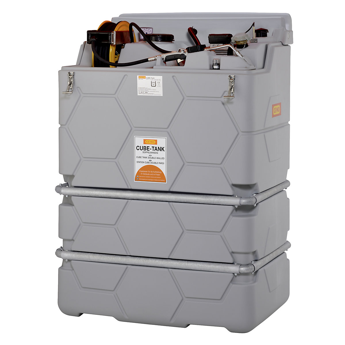 Rezervor pentru lubrifianți CUBE – CEMO, Indoor, fără capac rabatabil, volum 1500 l, Premium-0