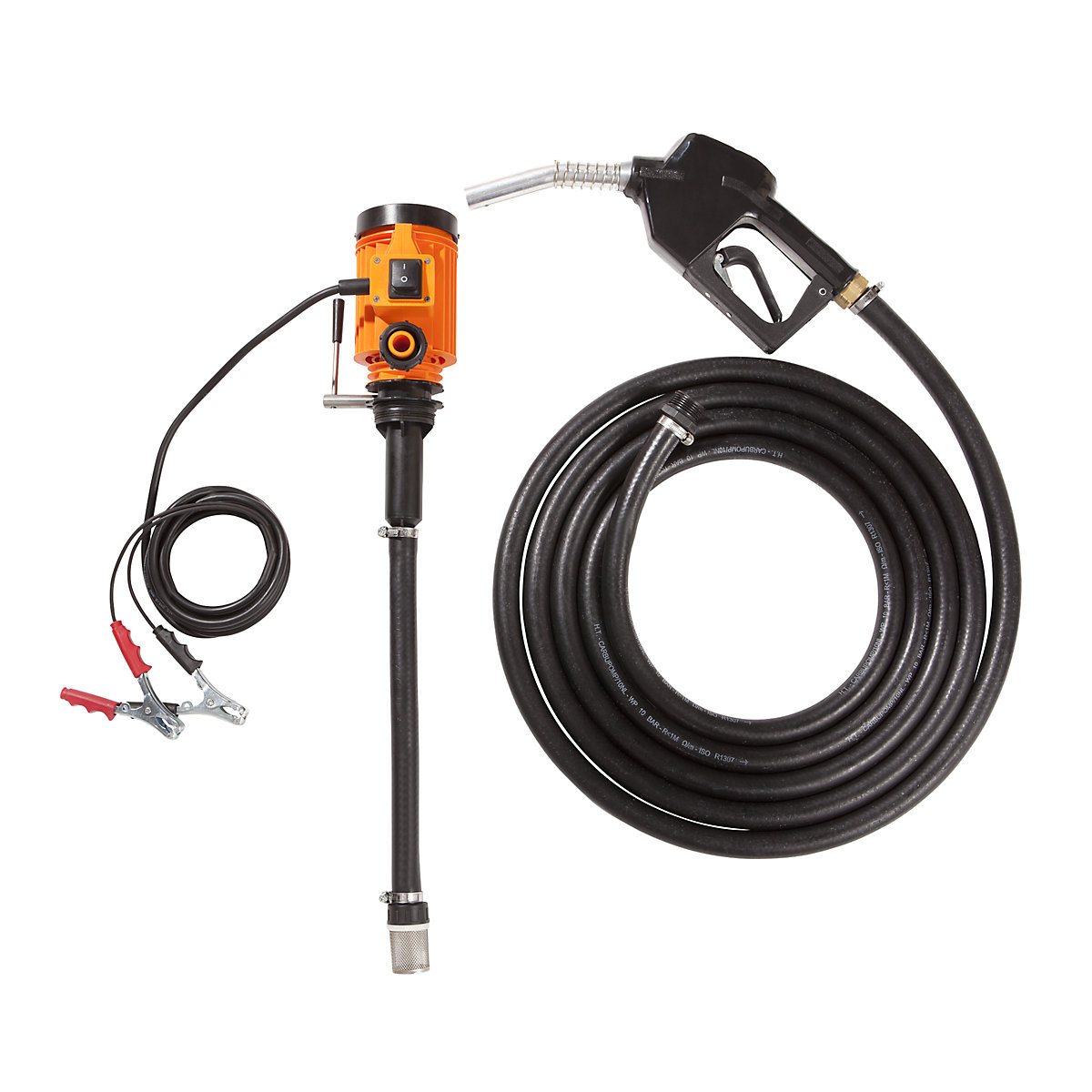 Bomba elétrica para bidões – CEMO, 12 V, válvula de distribuição automática-0