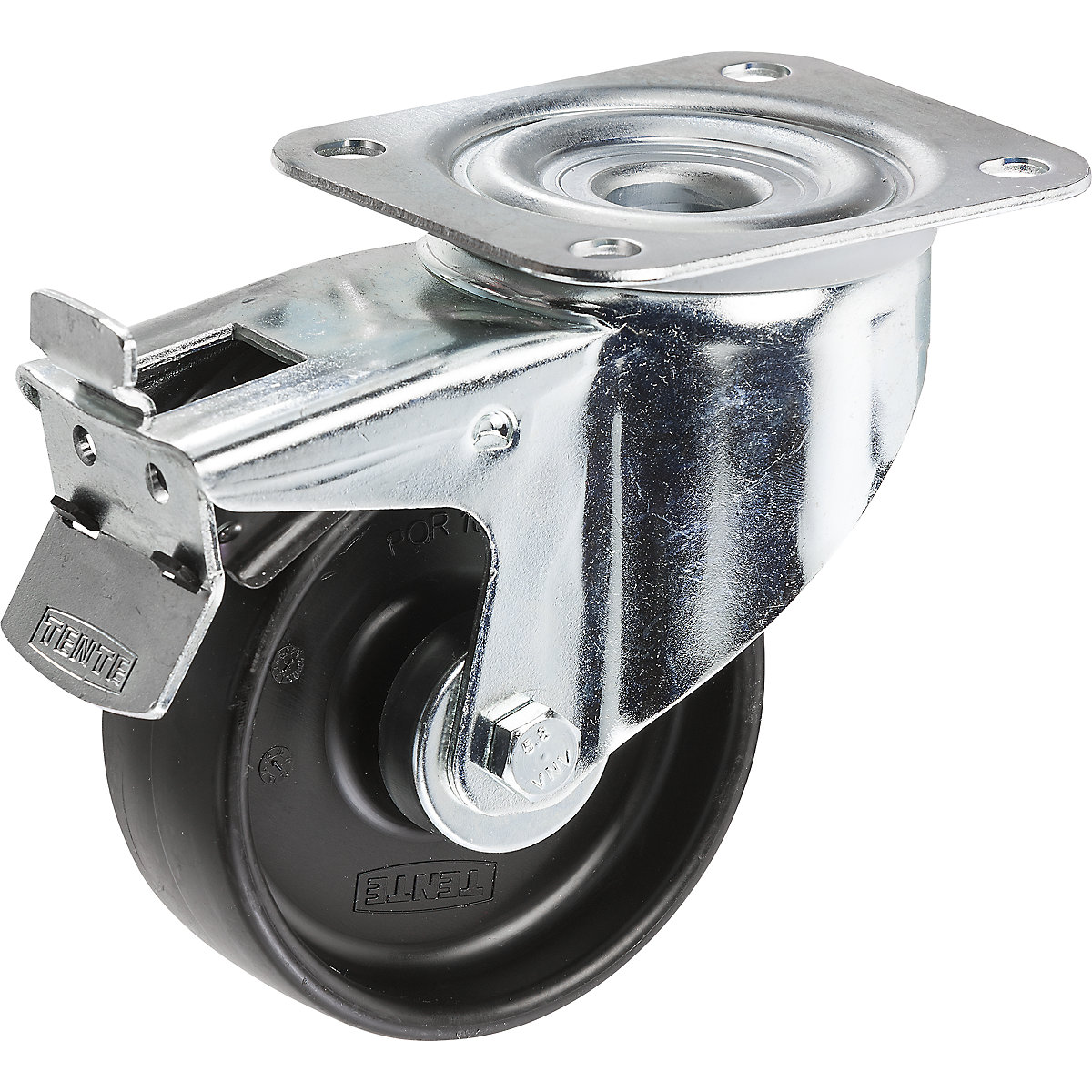 Roulettes pivotantes avec blocage double, lot de 2