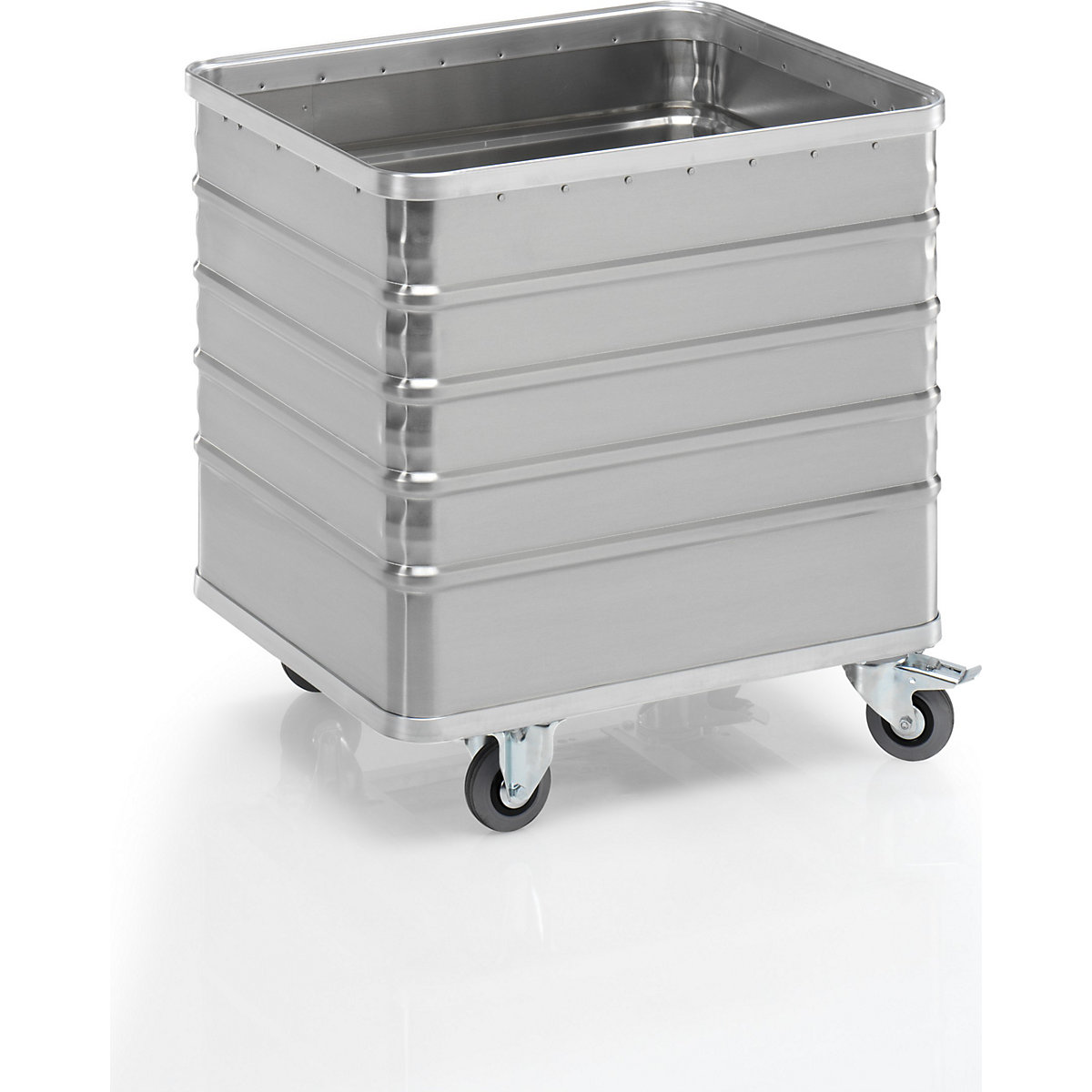 Chariot-caisse en aluminium, à panneaux pleins – Gmöhling