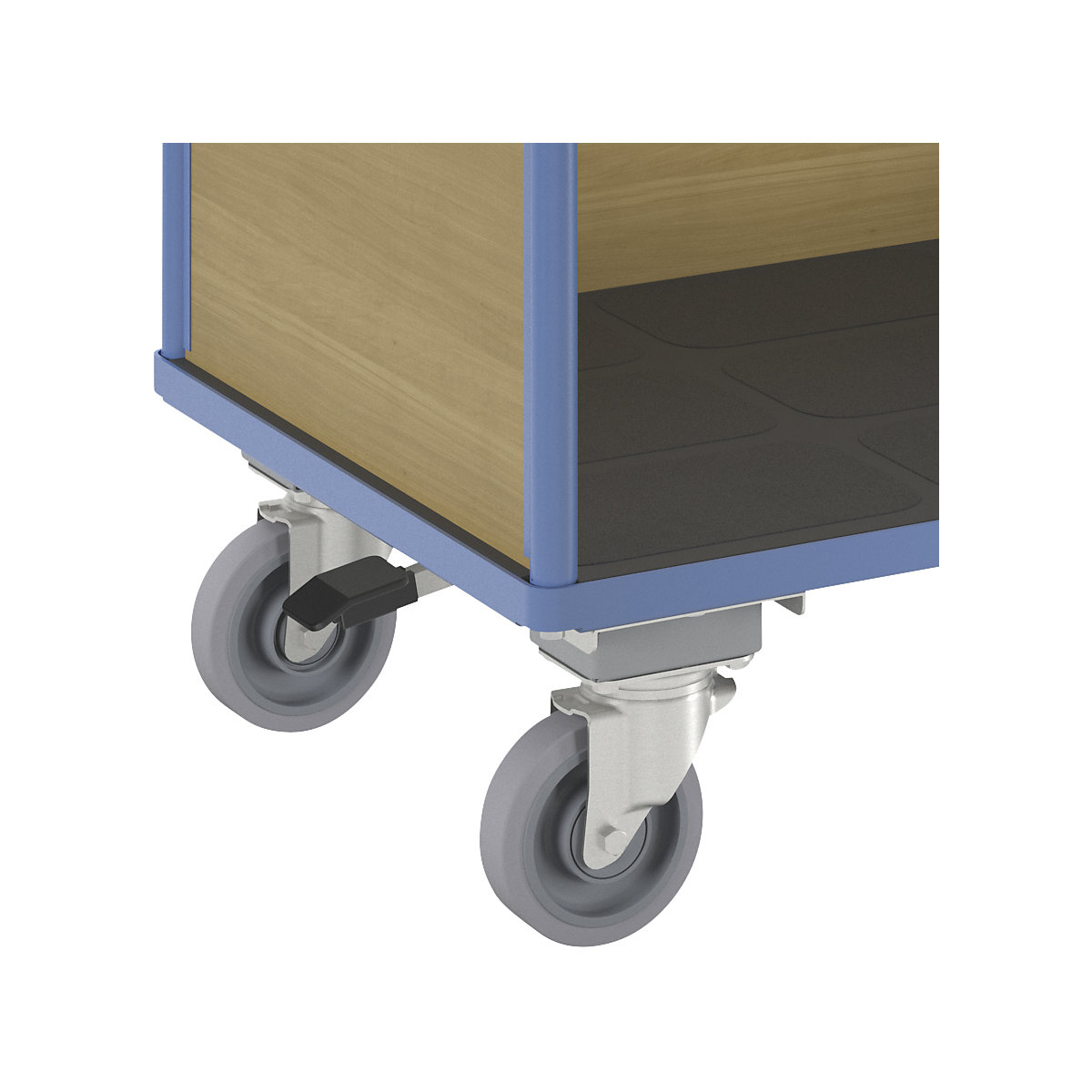 Chariot plate-forme avec panneaux en bois – eurokraft pro (Illustration du produit 9)-8