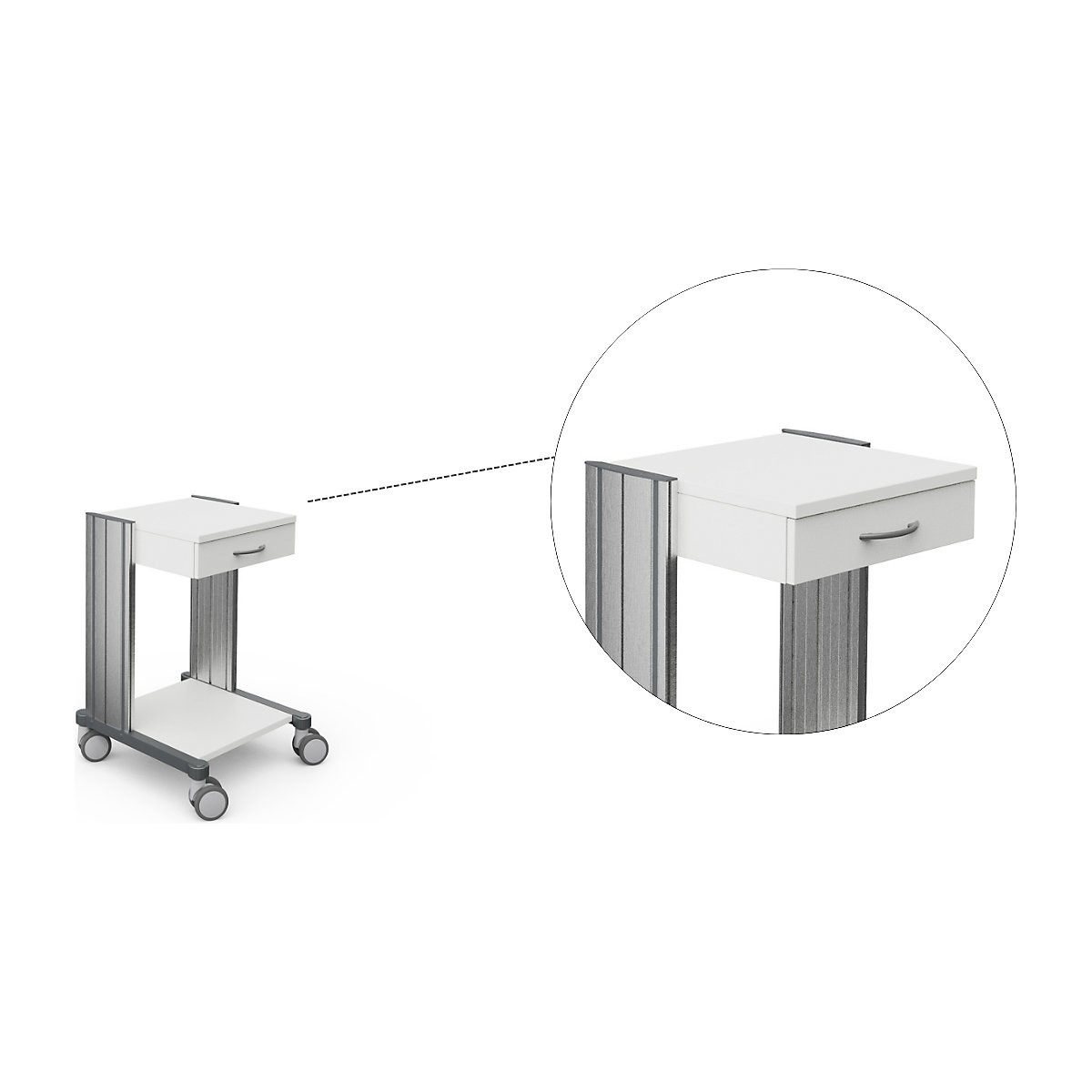 Chariot médical porte-appareils swingo (Illustration du produit 5)-4