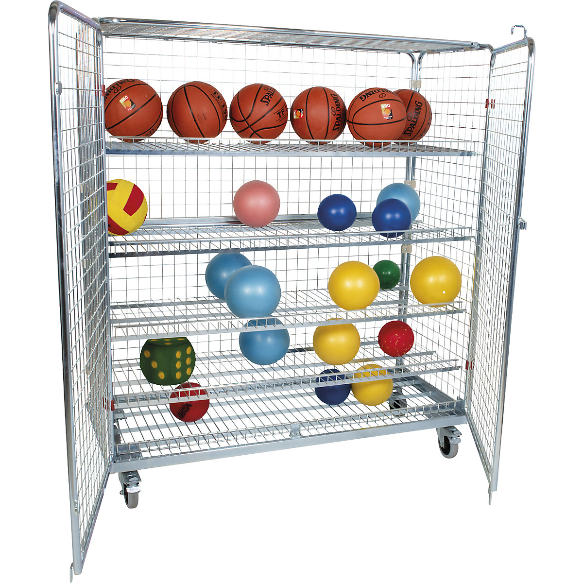 Roll-conteneur en acier avec portes battantes (Illustration du produit 2)-1