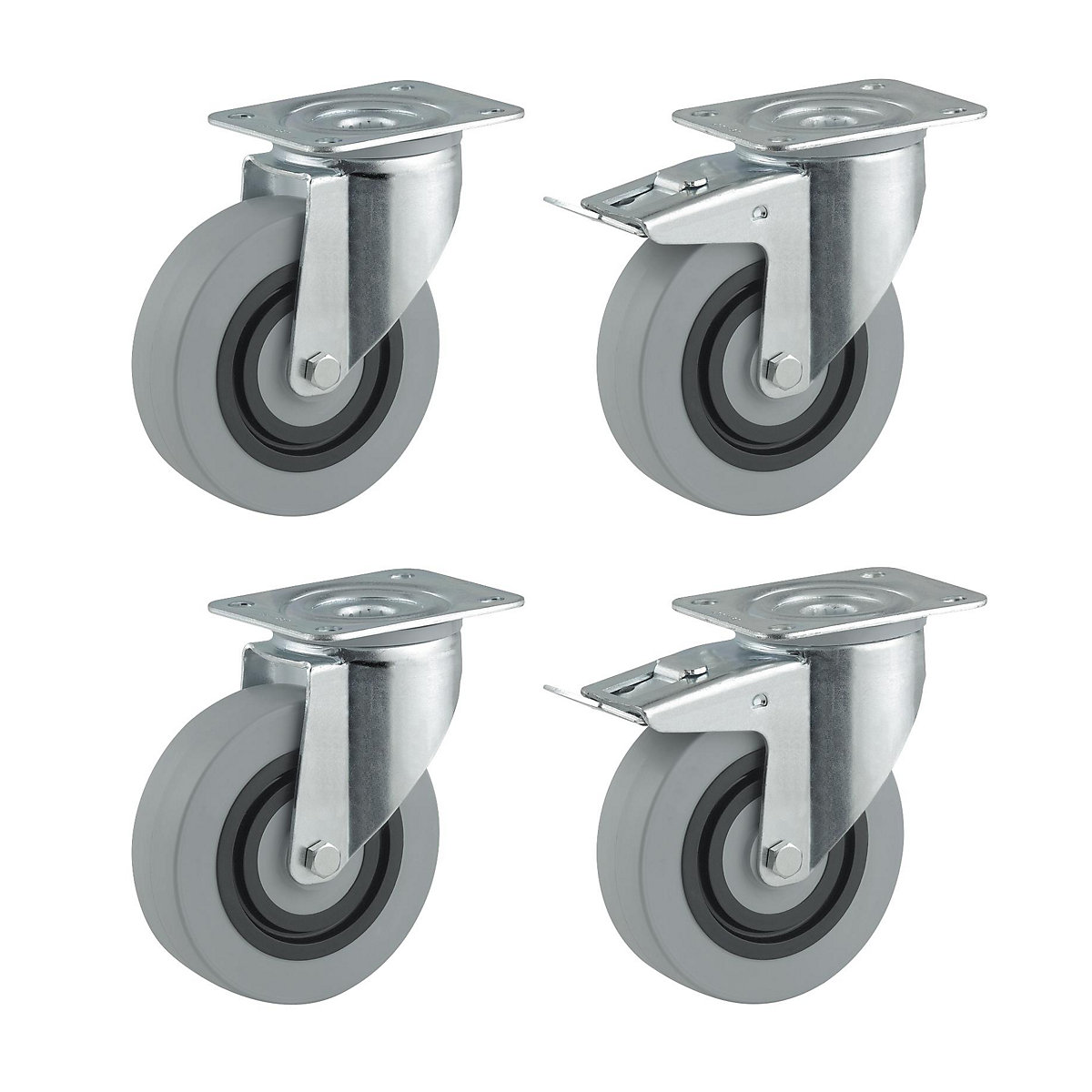 Jeu de roues polyamide, gris – TENTE