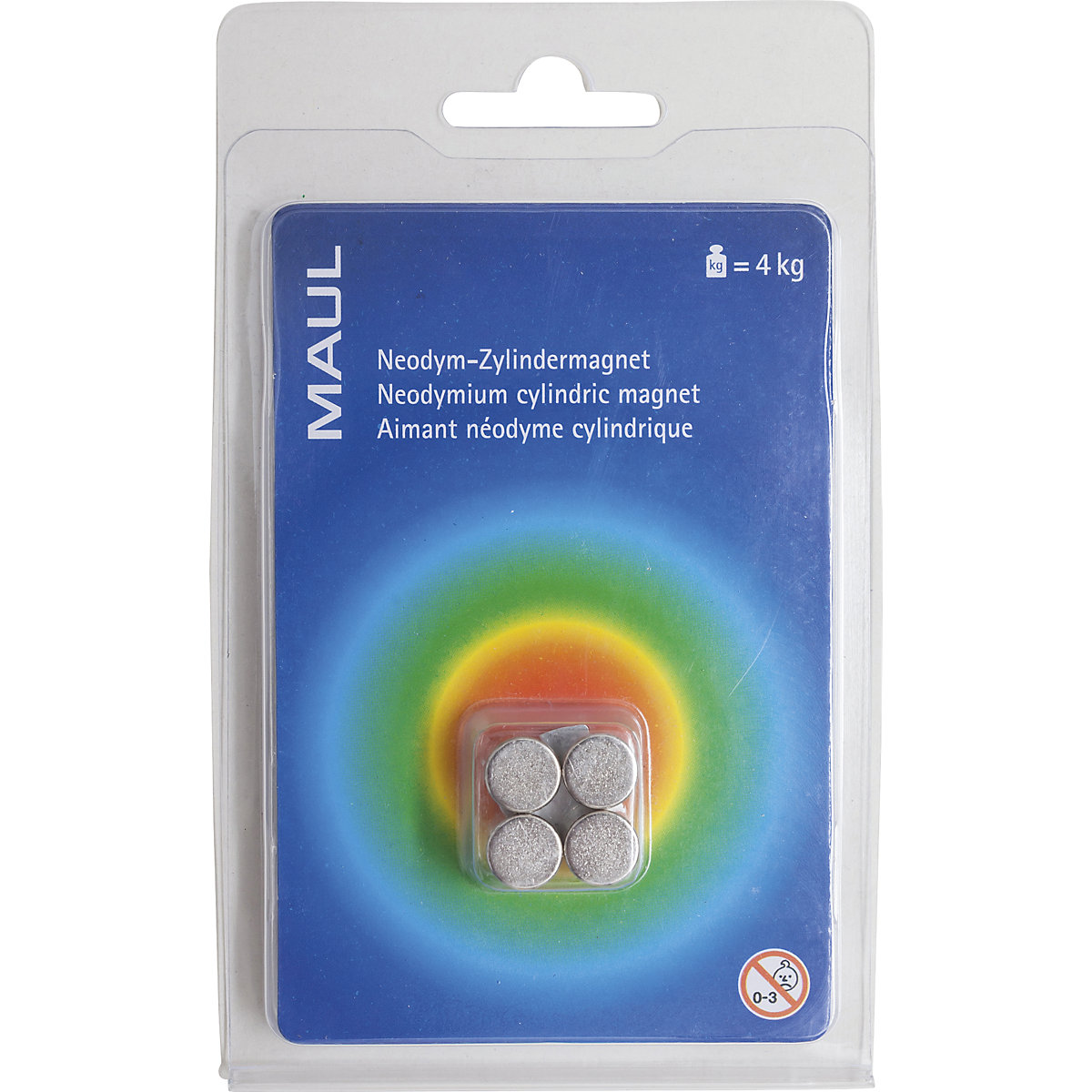 Cylindre magnétique – MAUL, Ø 10 mm, lot de 16, force d'adhérence 4 kg-0