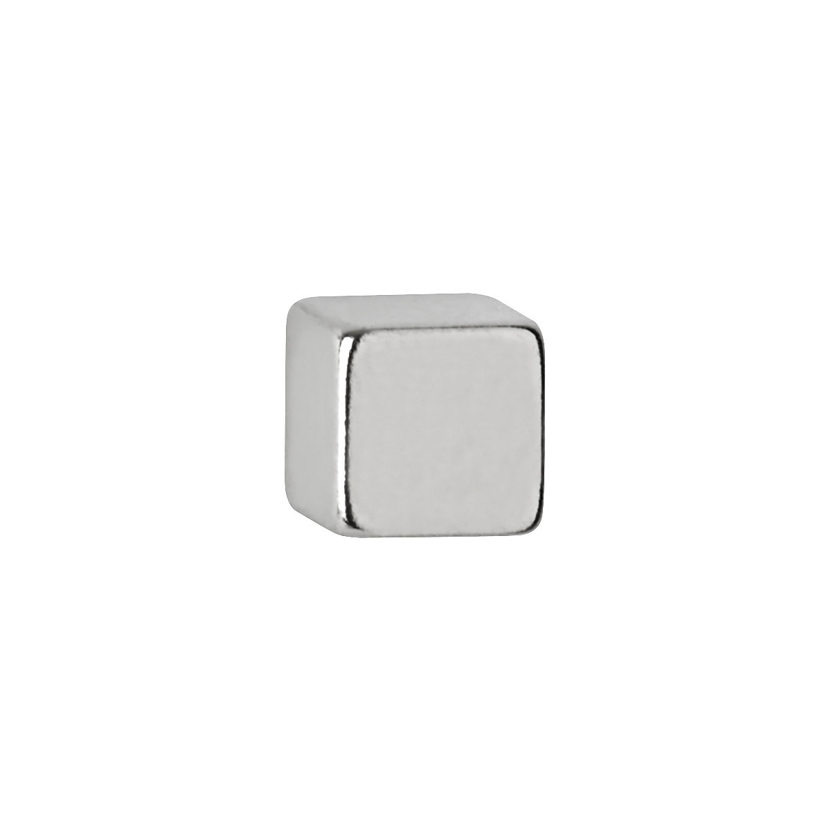 Plot magnétique en forme de dé, en néodyme – MAUL, hauteur 5 mm, lot de 100, force d'adhérence 1,1 kg, argent clair-0