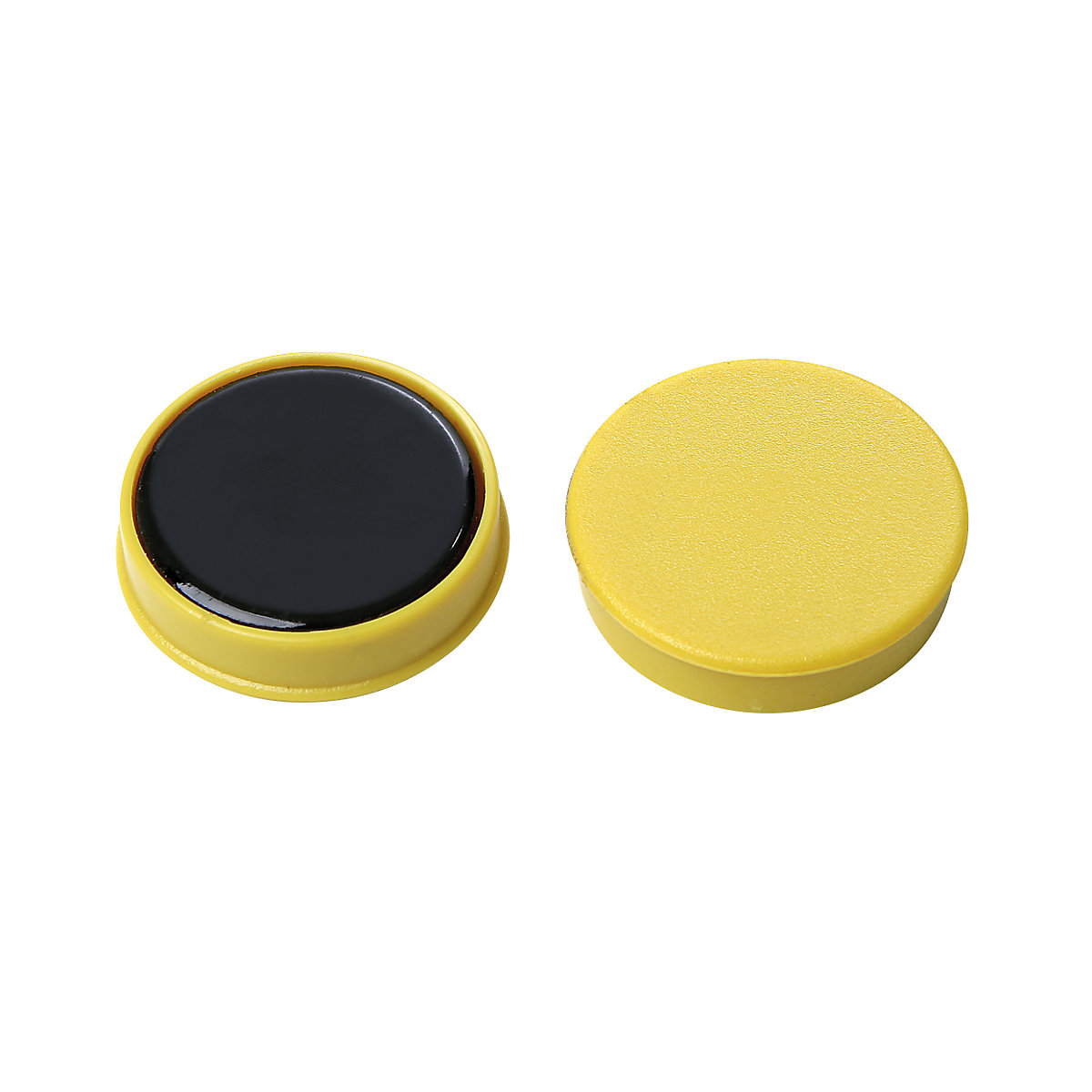 Plot magnétique rond en plastique – eurokraft basic, assortiment de couleurs, bleu, jaune, rouge, Ø 20 mm, lot de 72-0