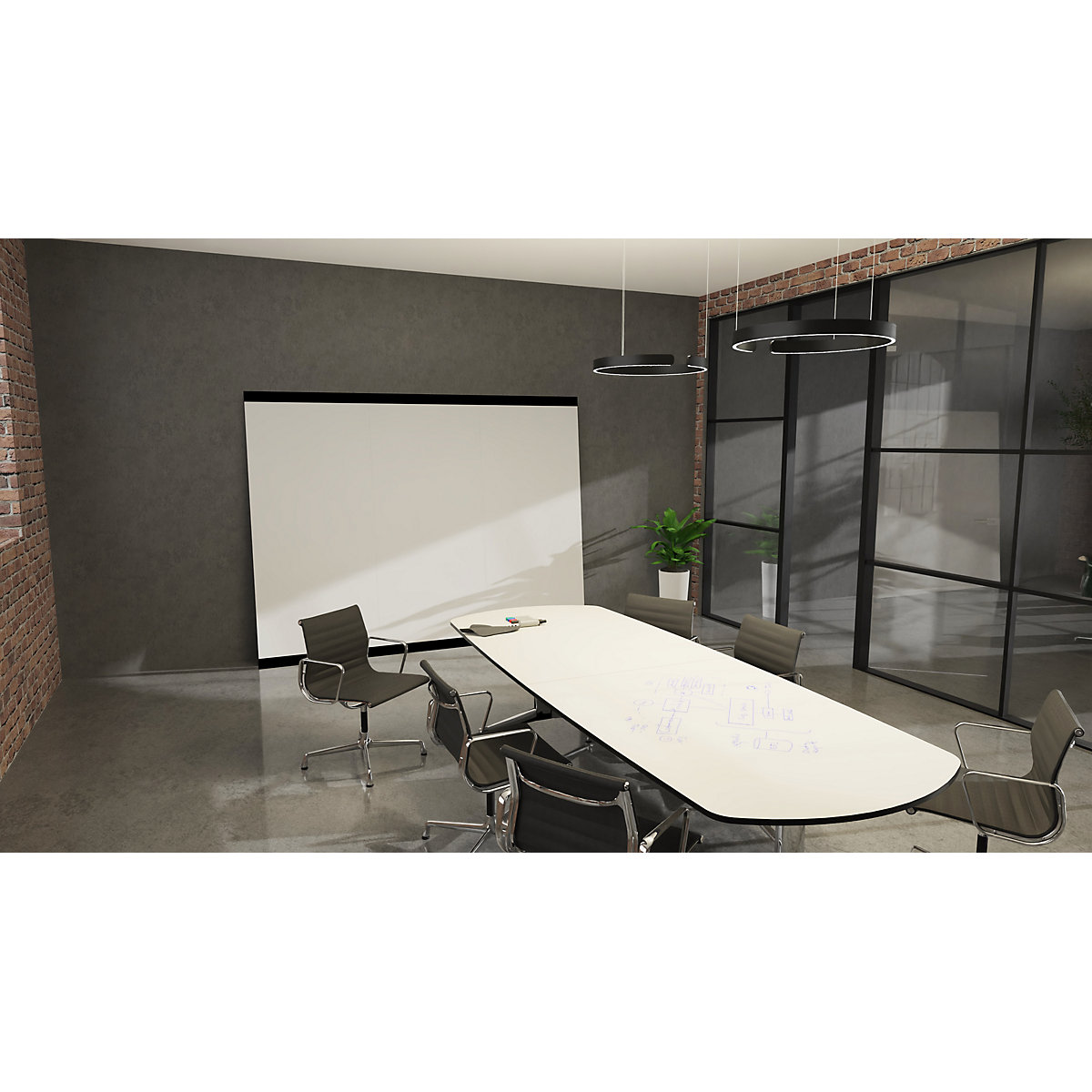 Tableau blanc sans cadre LEAN WALL – Chameleon (Illustration du produit 3)-2