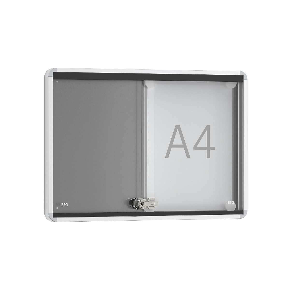 Vitrine d'affichage à portes coulissantes, profondeur extérieure 30 mm, B1