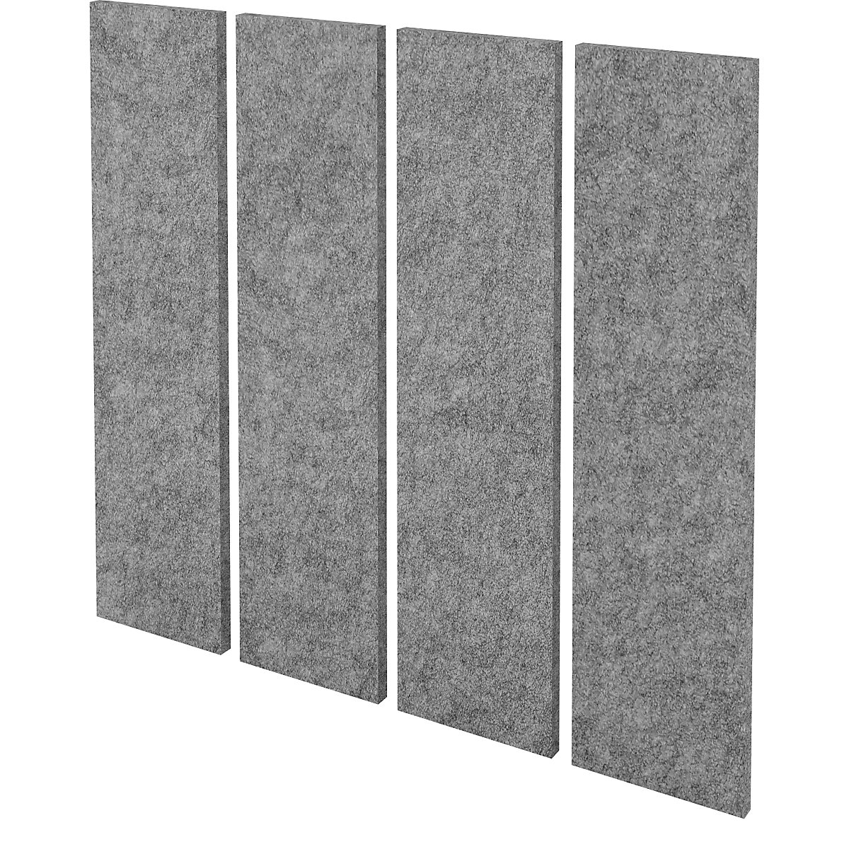 Zestaw ściennych paneli akustycznych, grub. ścianki 25 mm, szare nakrapiane, opak. 4 szt., wys. x szer. 1000 x 250 mm-0
