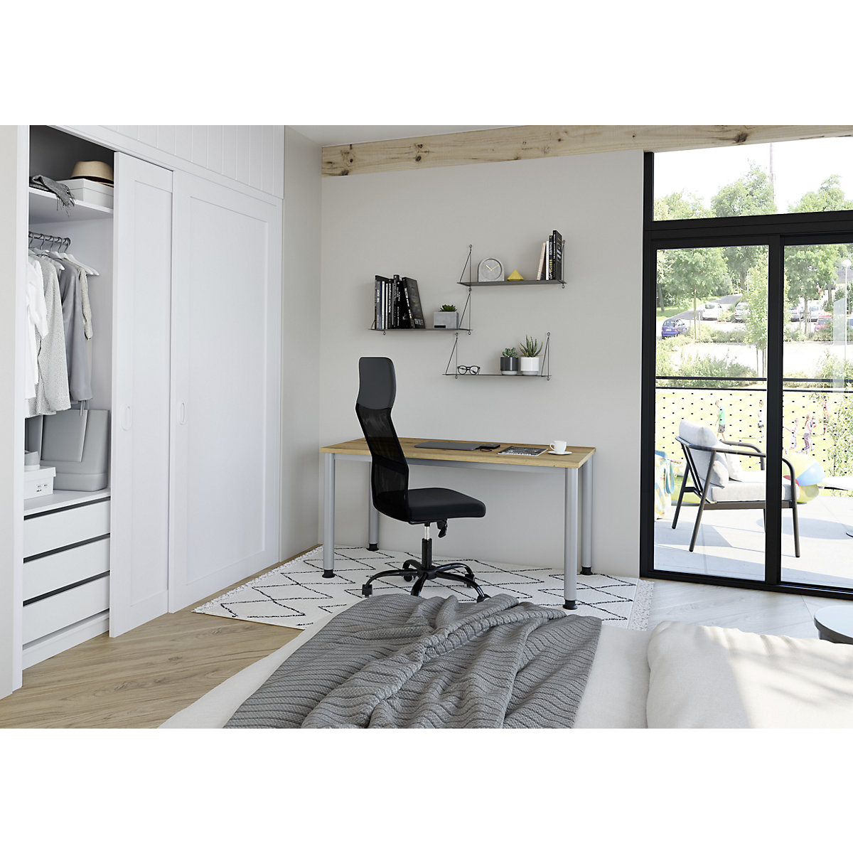 Biurko Mini-Office 4 RENATUS – eurokraft pro (Zdjęcie produktu 2)-1