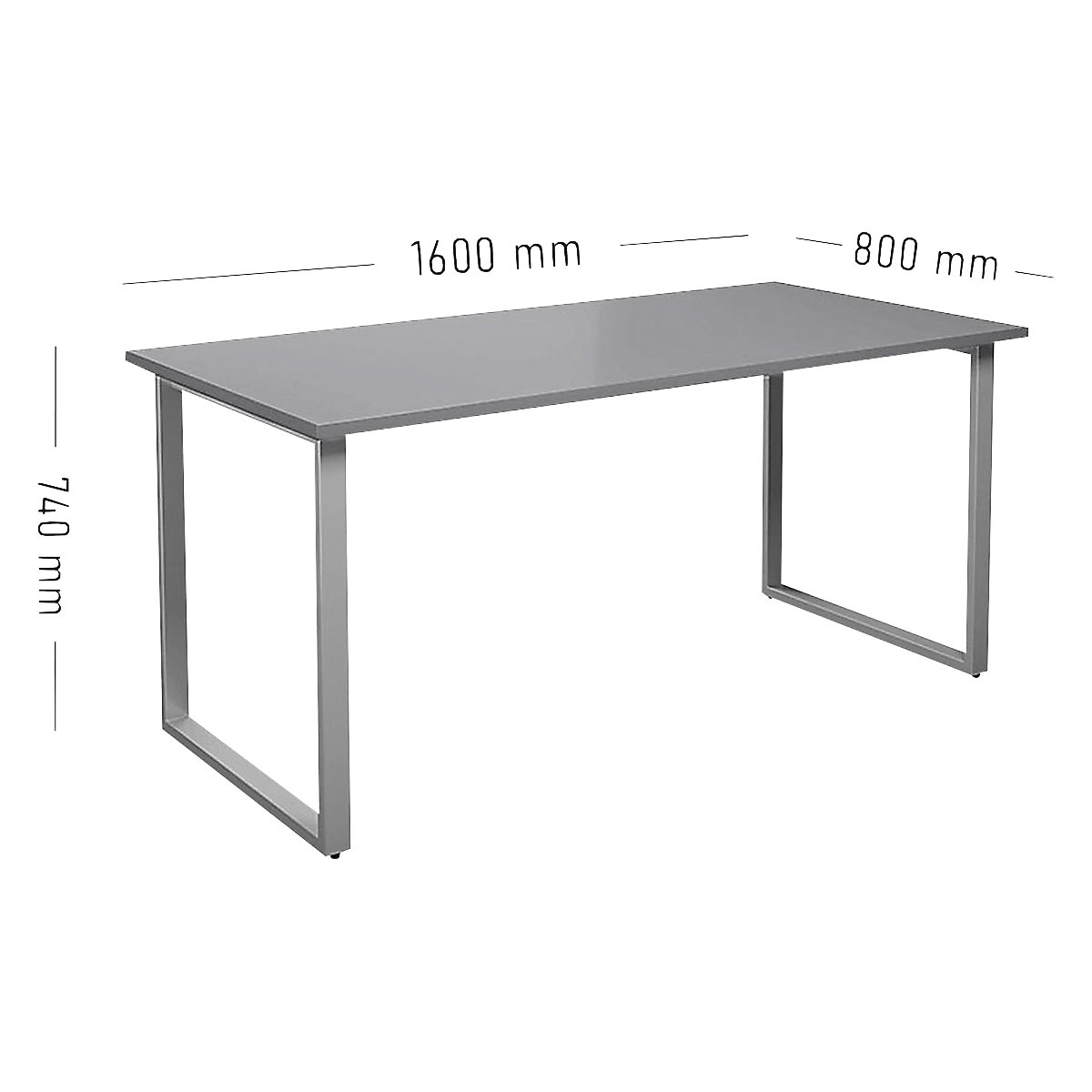 Stół uniwersalny DUO-O, prosty blat (Zdjęcie produktu 2)-1