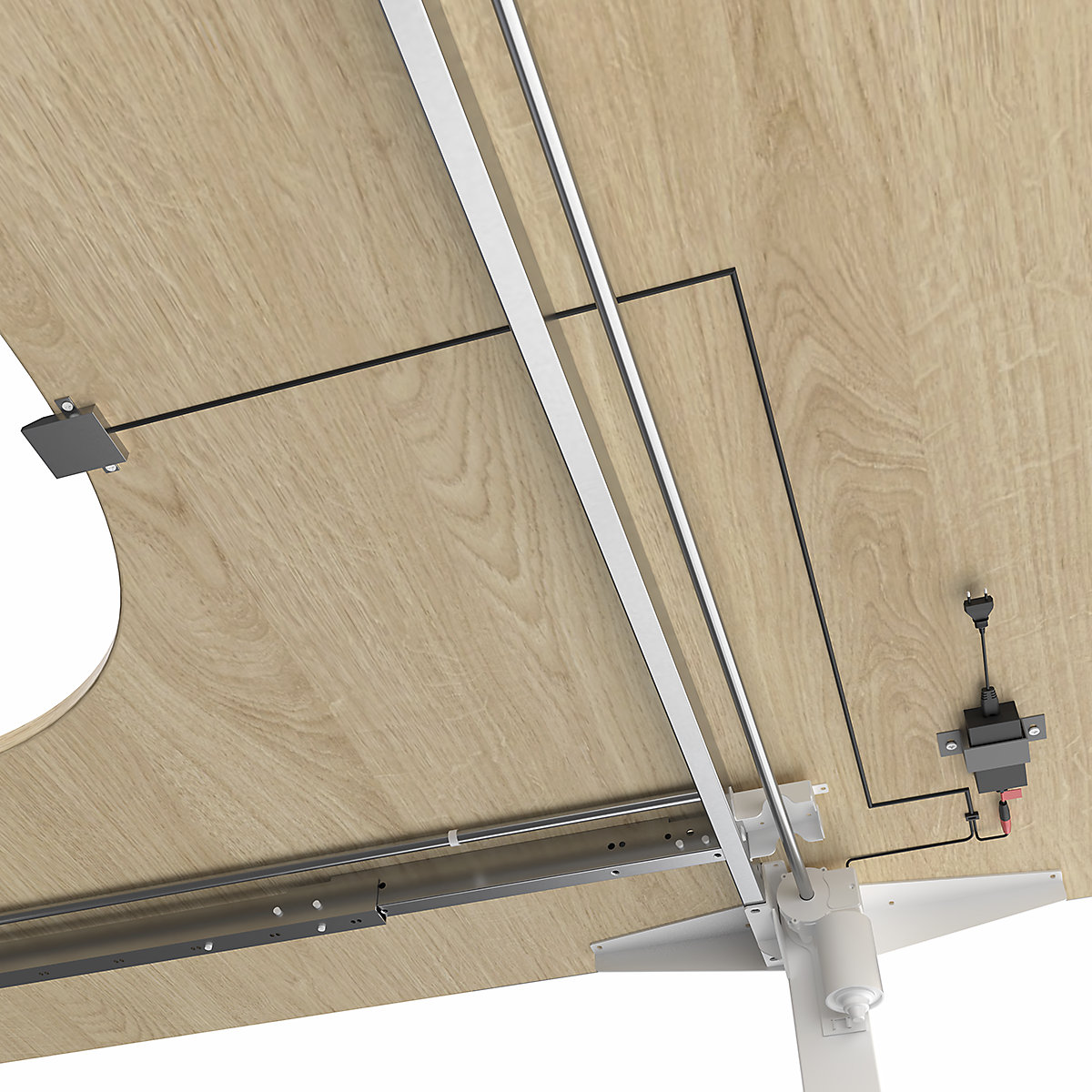 Biurko Atlanta, z elektryczną regulacją wysokości (Zdjęcie produktu 7)-6