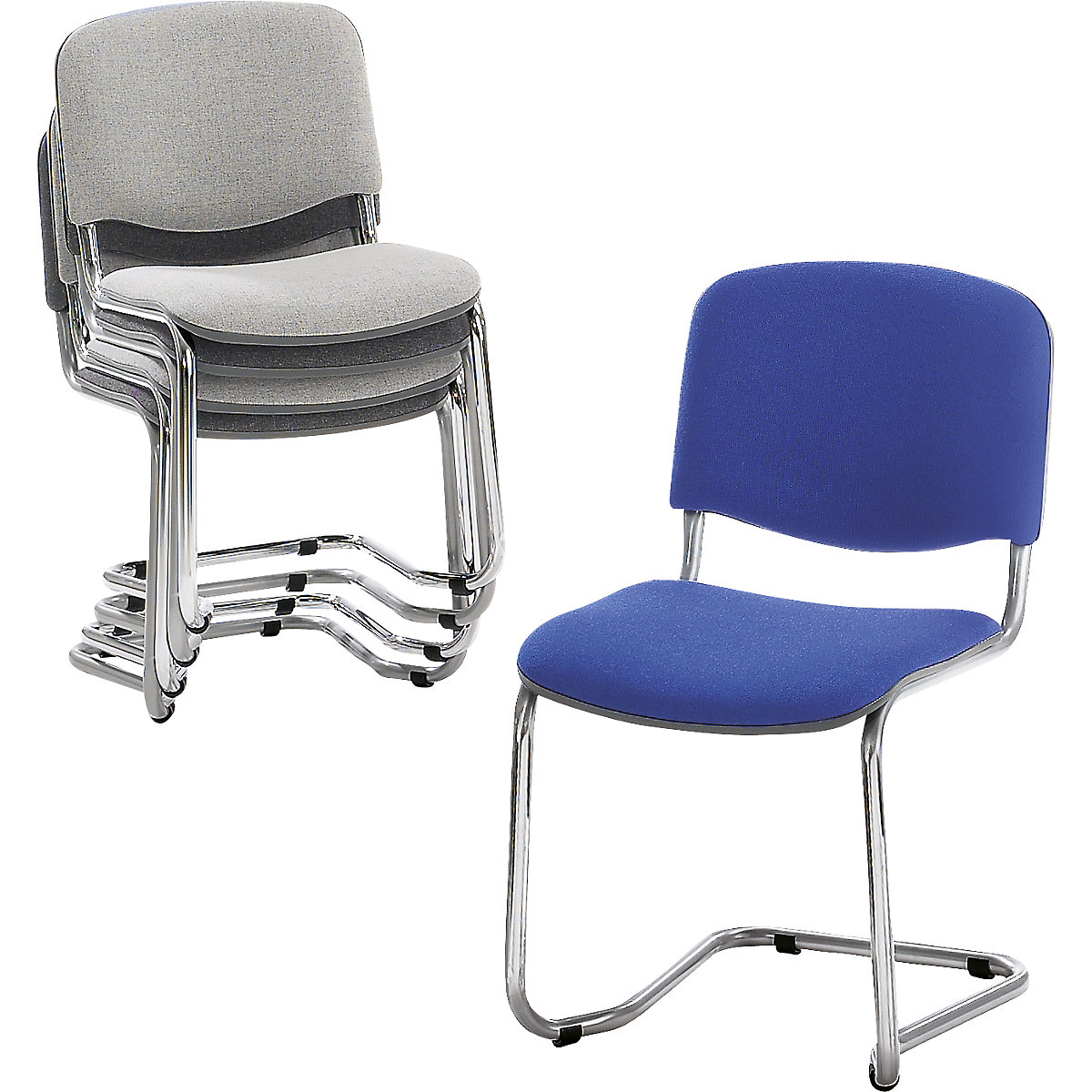 Krzesło typu Freischwinger, do ustawiania w stos (Zdjęcie produktu 3)-2