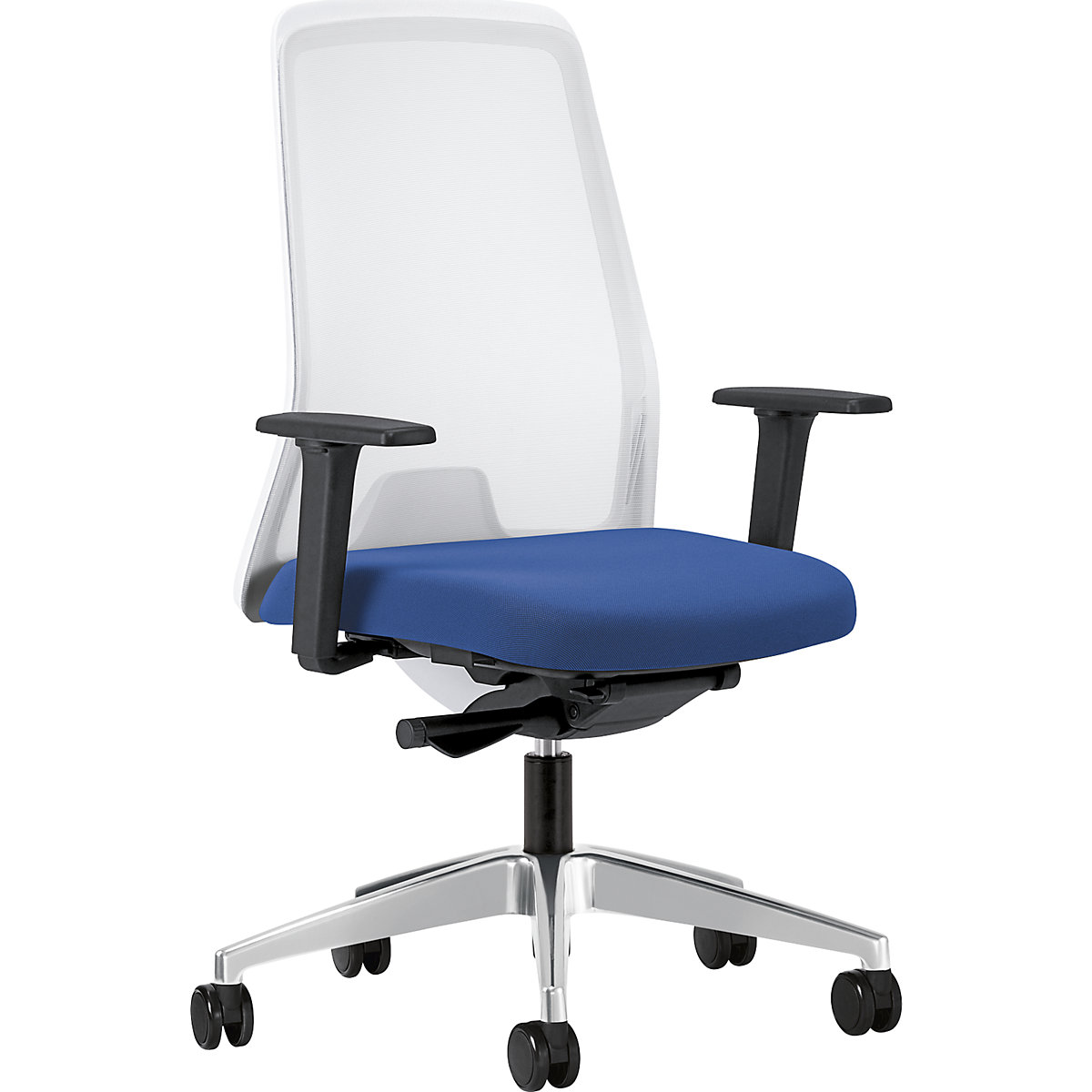Krzesło obrotowe dla operatora EVERY, oparcie siatkowe, białe – interstuhl (Zdjęcie produktu 3)-2