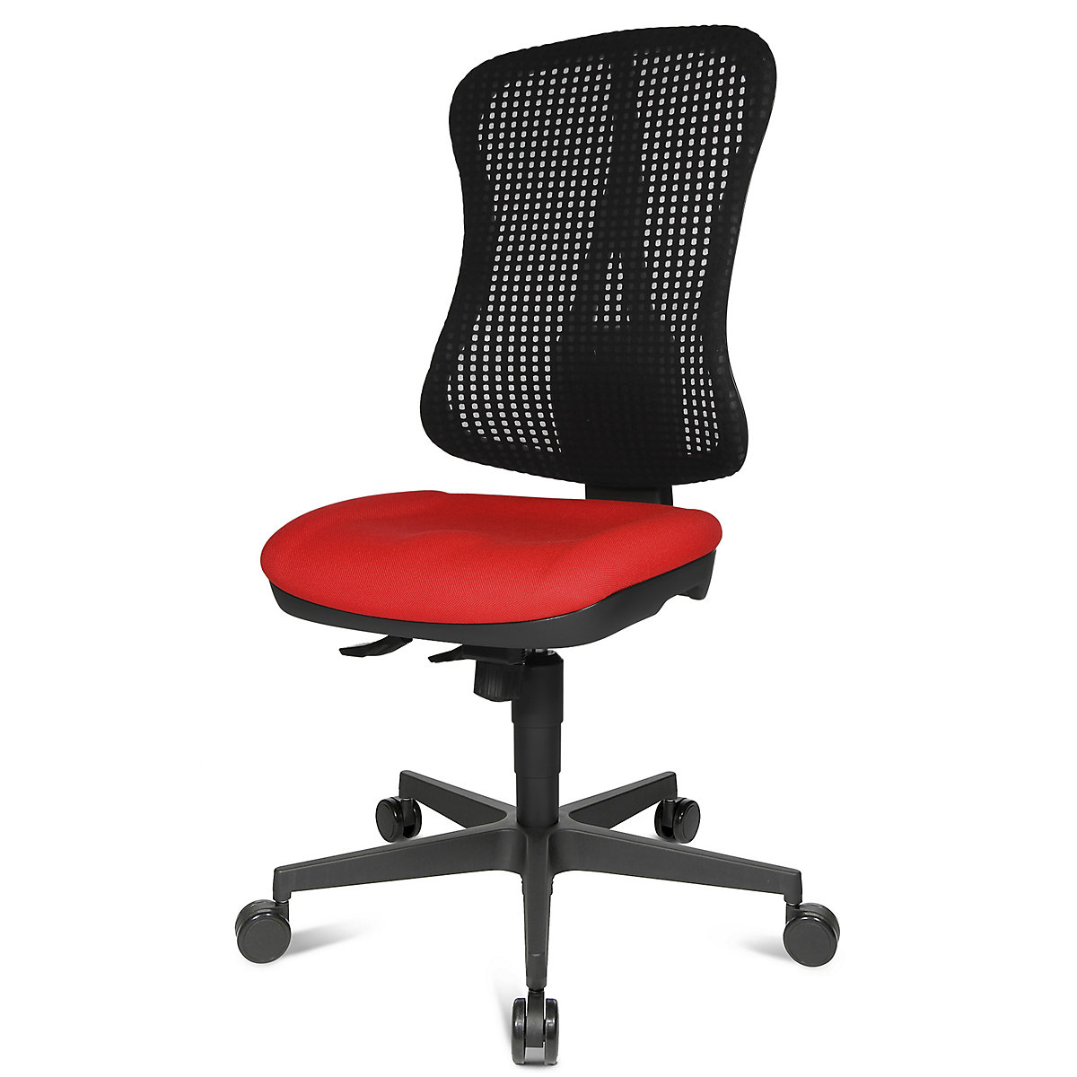 Krzesło obrotowe z podporą lędźwi, siedzisko nieckowe – Topstar (Zdjęcie produktu 2)-1
