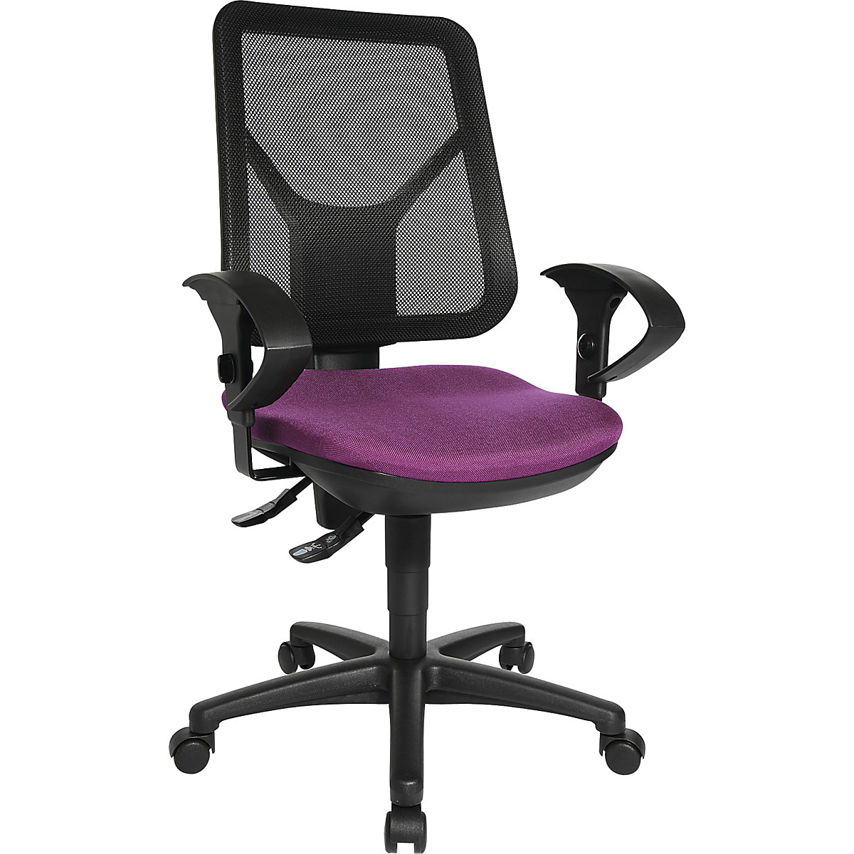 Krzesło obrotowe z siedziskiem nieckowym – Topstar (Zdjęcie produktu 2)-1