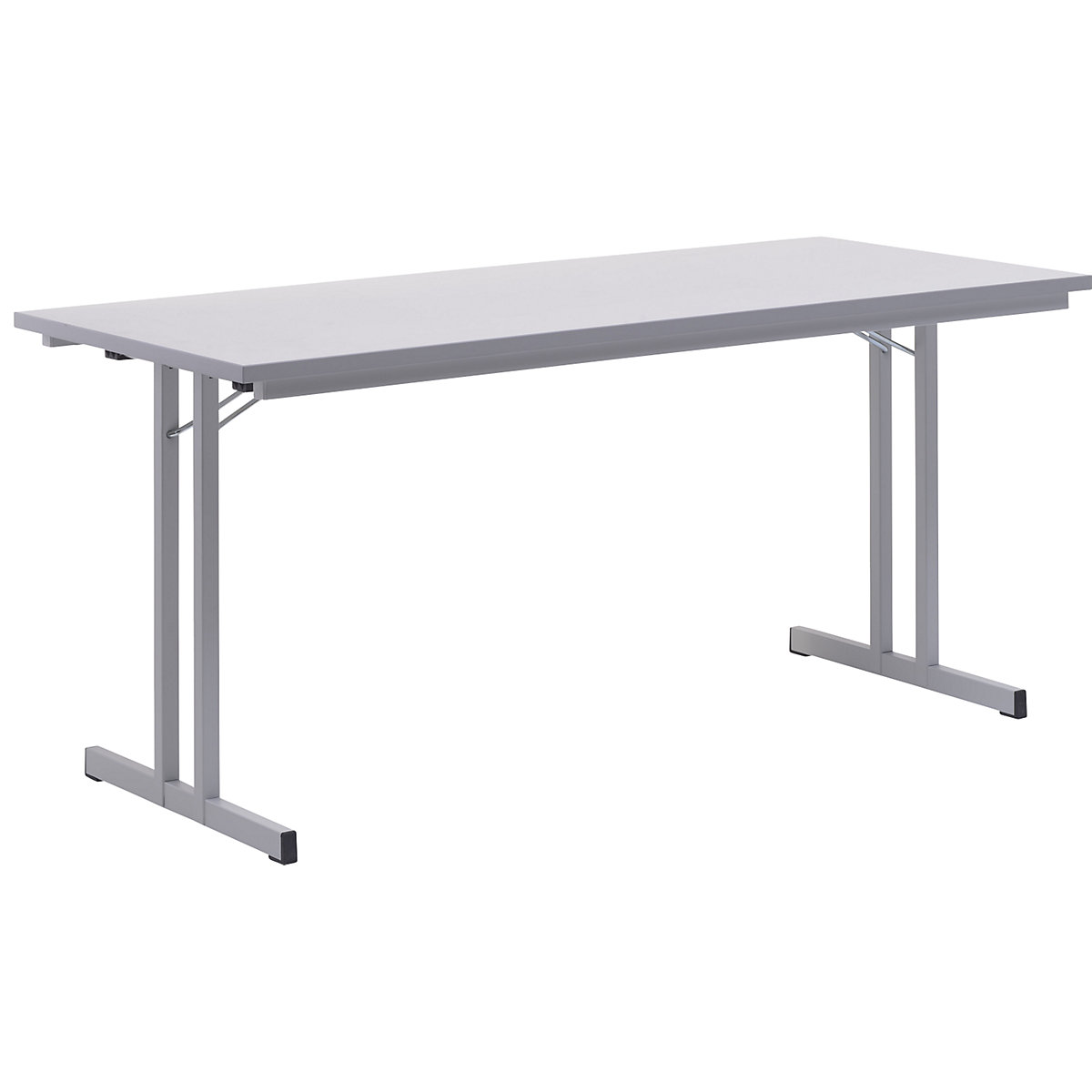 Stół składany, z bardzo grubym blatem, wys. 720 mm, 1600 x 700 mm, szkielet jasnoszary, blat: jasnoszary-0