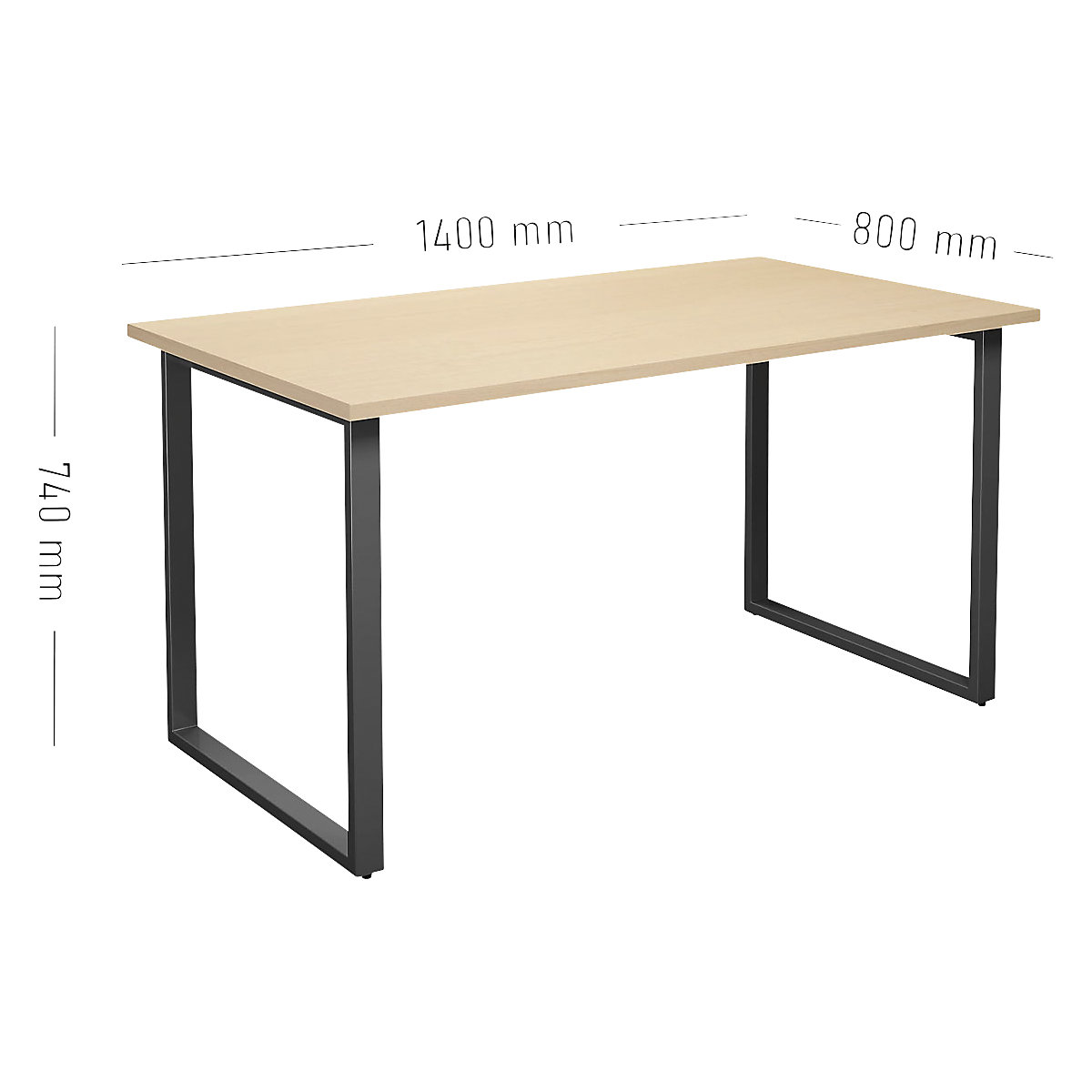 Stół uniwersalny DUO-O, prosty blat (Zdjęcie produktu 2)-1