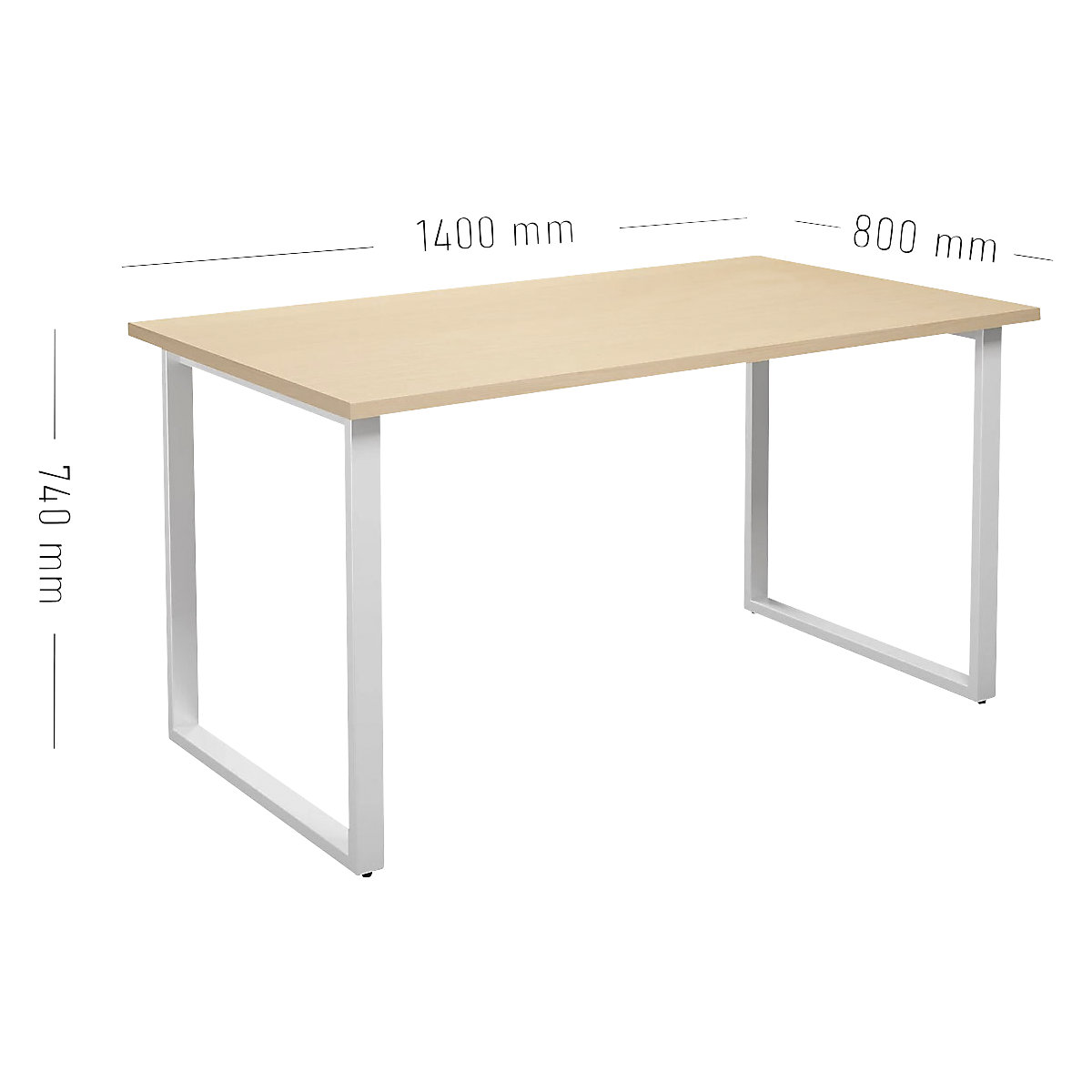 Stół uniwersalny DUO-O, prosty blat (Zdjęcie produktu 2)-1