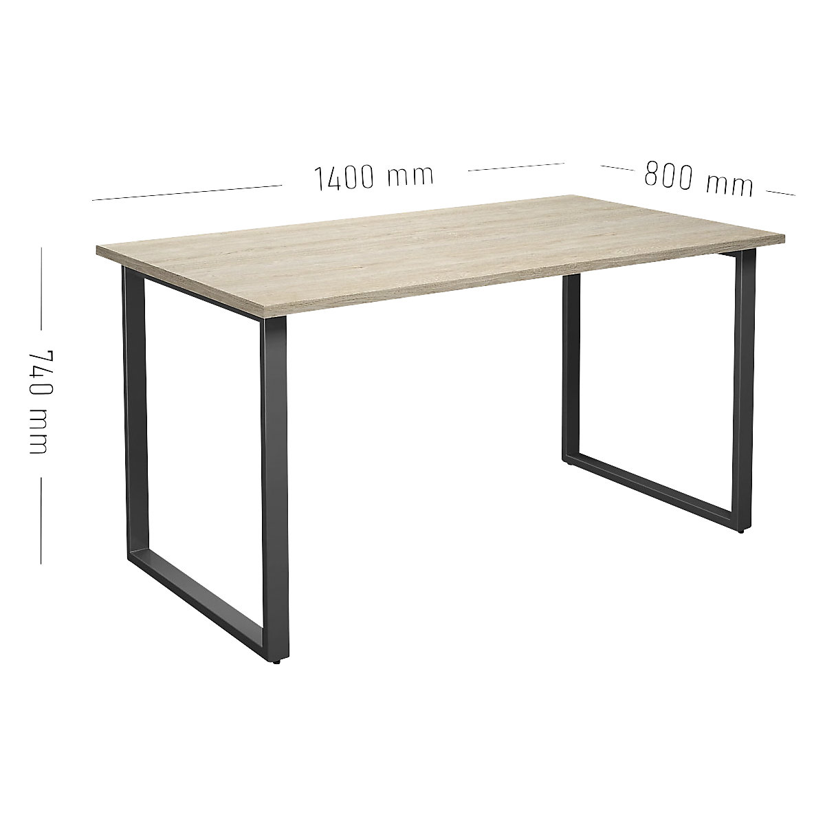 Stół uniwersalny DUO-O, prosty blat (Zdjęcie produktu 2)-1