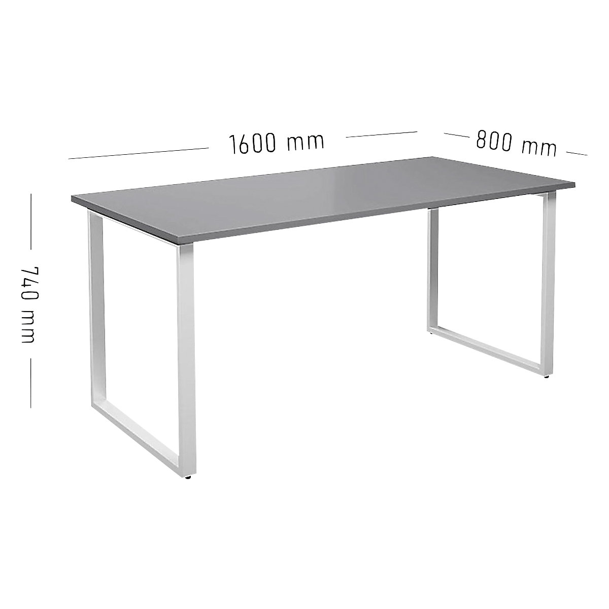 Stół uniwersalny DUO-O, prosty blat (Zdjęcie produktu 2)-1