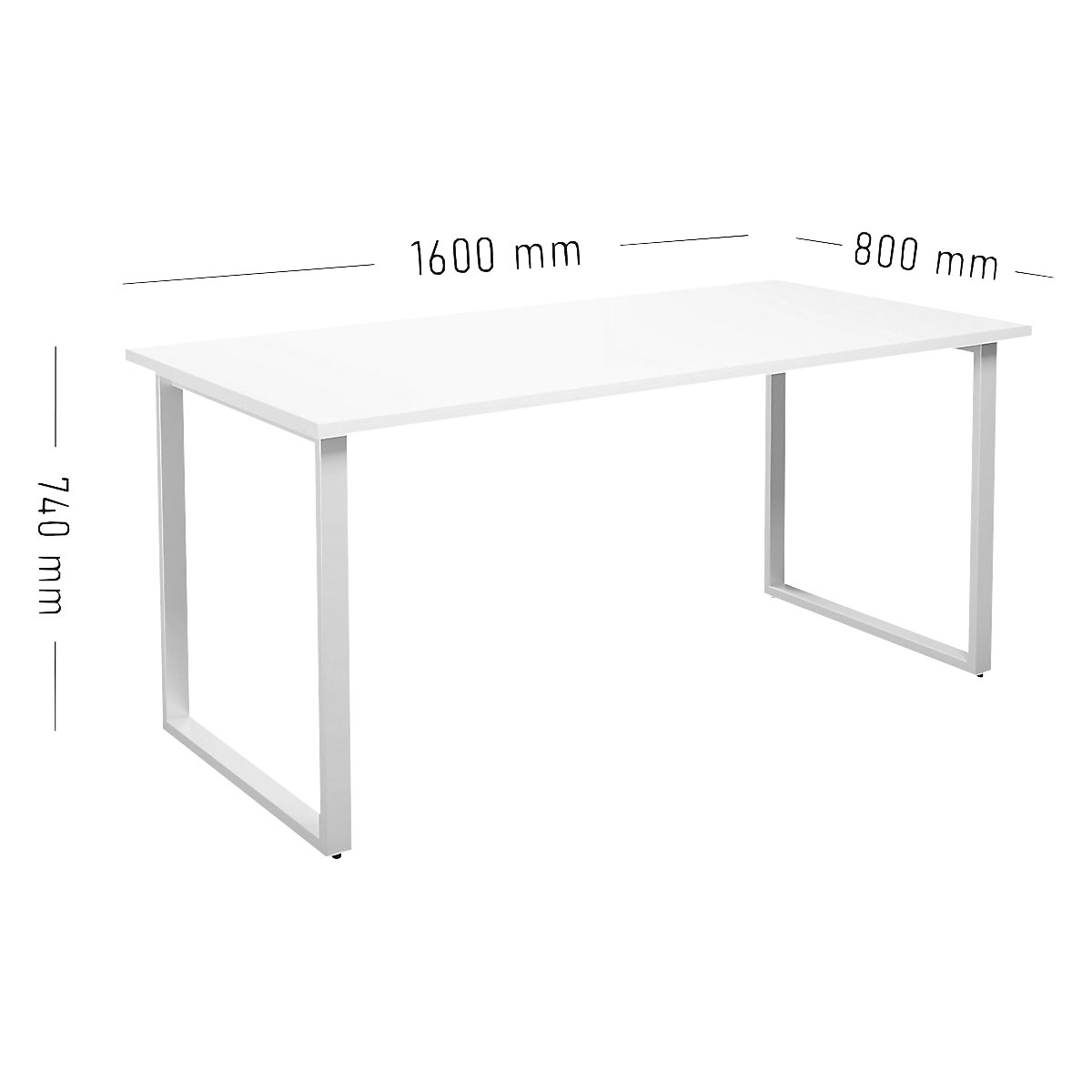 Stół uniwersalny DUO-O, prosty blat (Zdjęcie produktu 2)-1