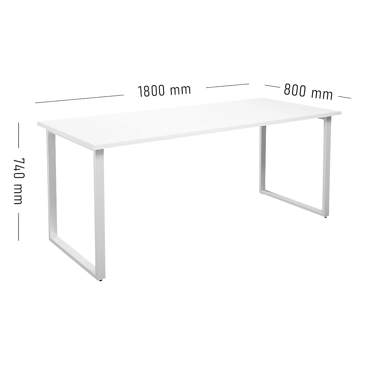Stół uniwersalny DUO-O, prosty blat (Zdjęcie produktu 2)-1