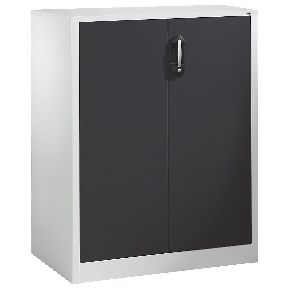 Szafka boczna na dokumenty ACURADO – C+P, 3 wys. segregatora, wys. x szer. x głęb. 1200 x 930 x 500 mm, jasnoszary / czarno-szary-0