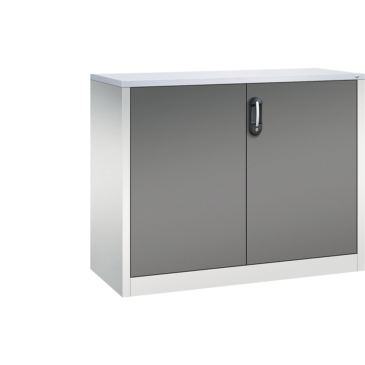 Szafka boczna na dokumenty ACURADO – C+P, 2 wys. segregatora, wys. x szer. x głęb. 1000 x 1200 x 500 mm, jasnoszary / szary-0