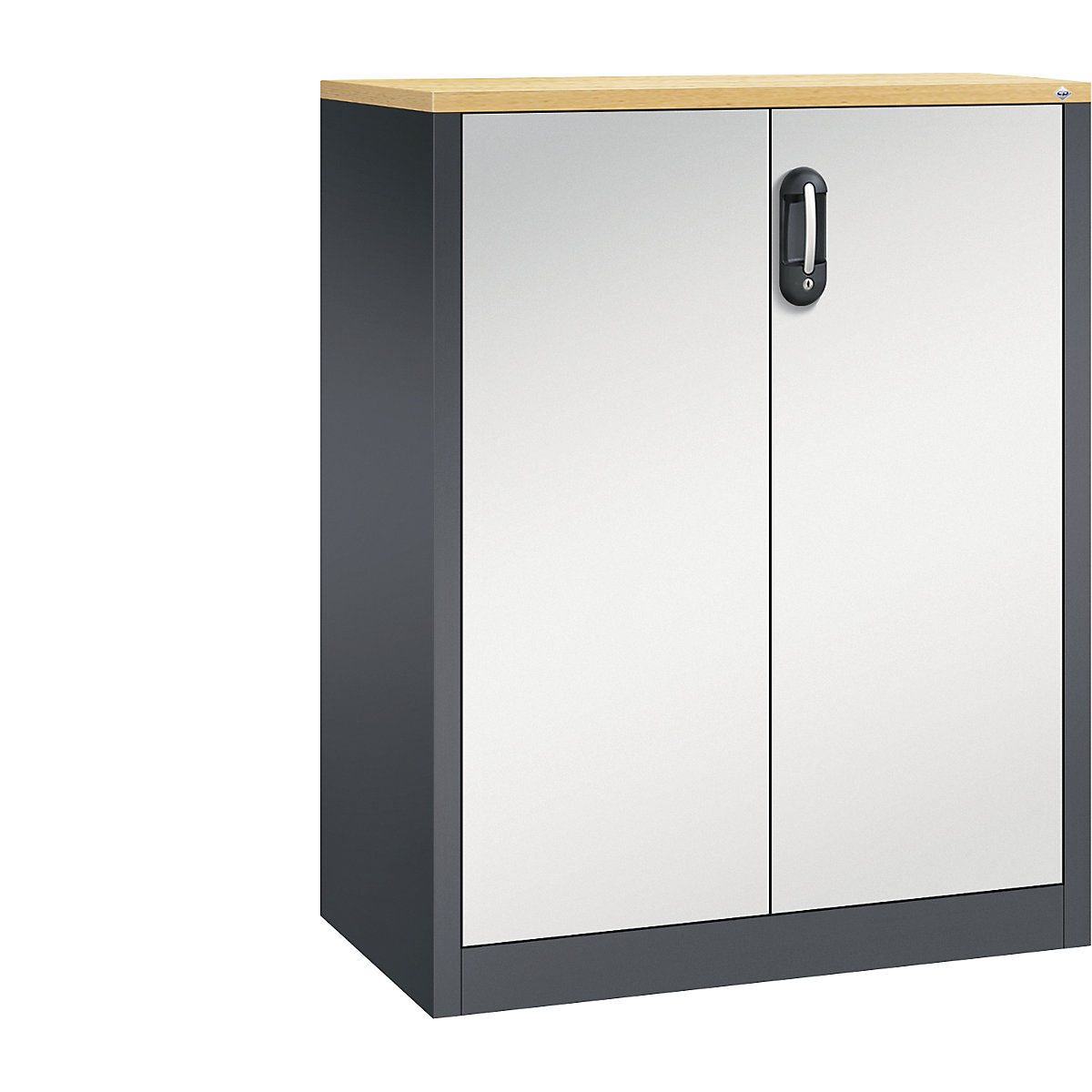 Szafka boczna na dokumenty ACURADO – C+P, 3 wys. segregatora, wys. x szer. x głęb. 1200 x 930 x 500 mm, czarno-szary / jasnoszary-0