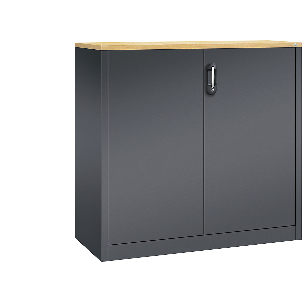 Szafka boczna na dokumenty ACURADO – C+P, 3 wys. segregatora, wys. x szer. x głęb. 1200 x 1200 x 500 mm, czarno-szary / czarno-szary-0