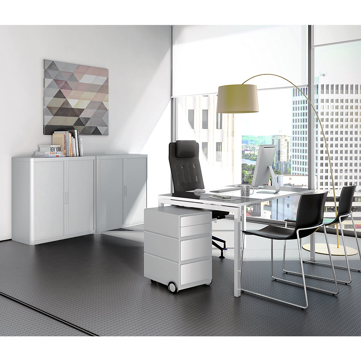 Szafa z roletami easyOffice® – Paperflow (Zdjęcie produktu 2)-1