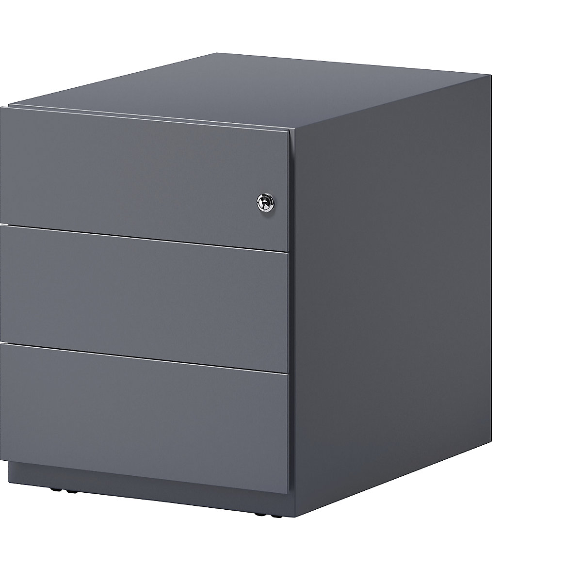 Kontener na kółkach Note™, z 3 szufladami uniwersalnymi – BISLEY, wys. x szer. x głęb. 495 x 420 x 565 mm, z listwą uchwytową, antracytowo-szary-0