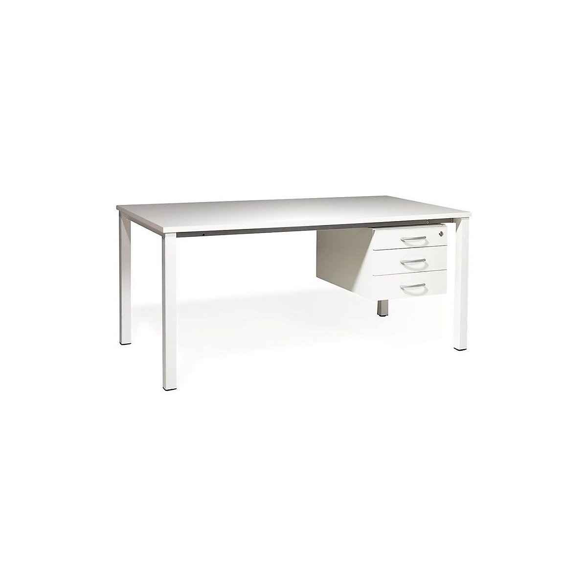 Szafka dolna do Desk Duo, szer. x głęb. 428 x 600 mm, biały, szczotkowany-0